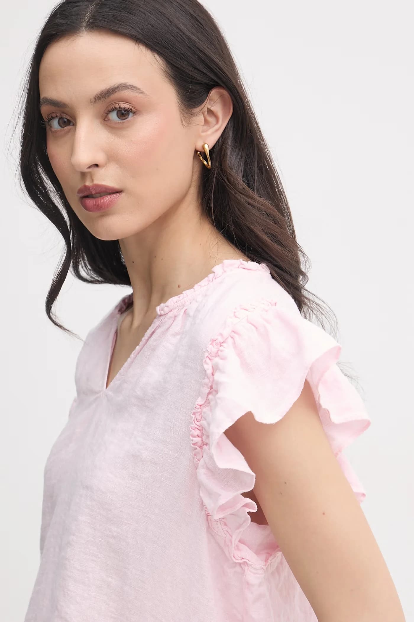 Женская льняная блузка - фото 4