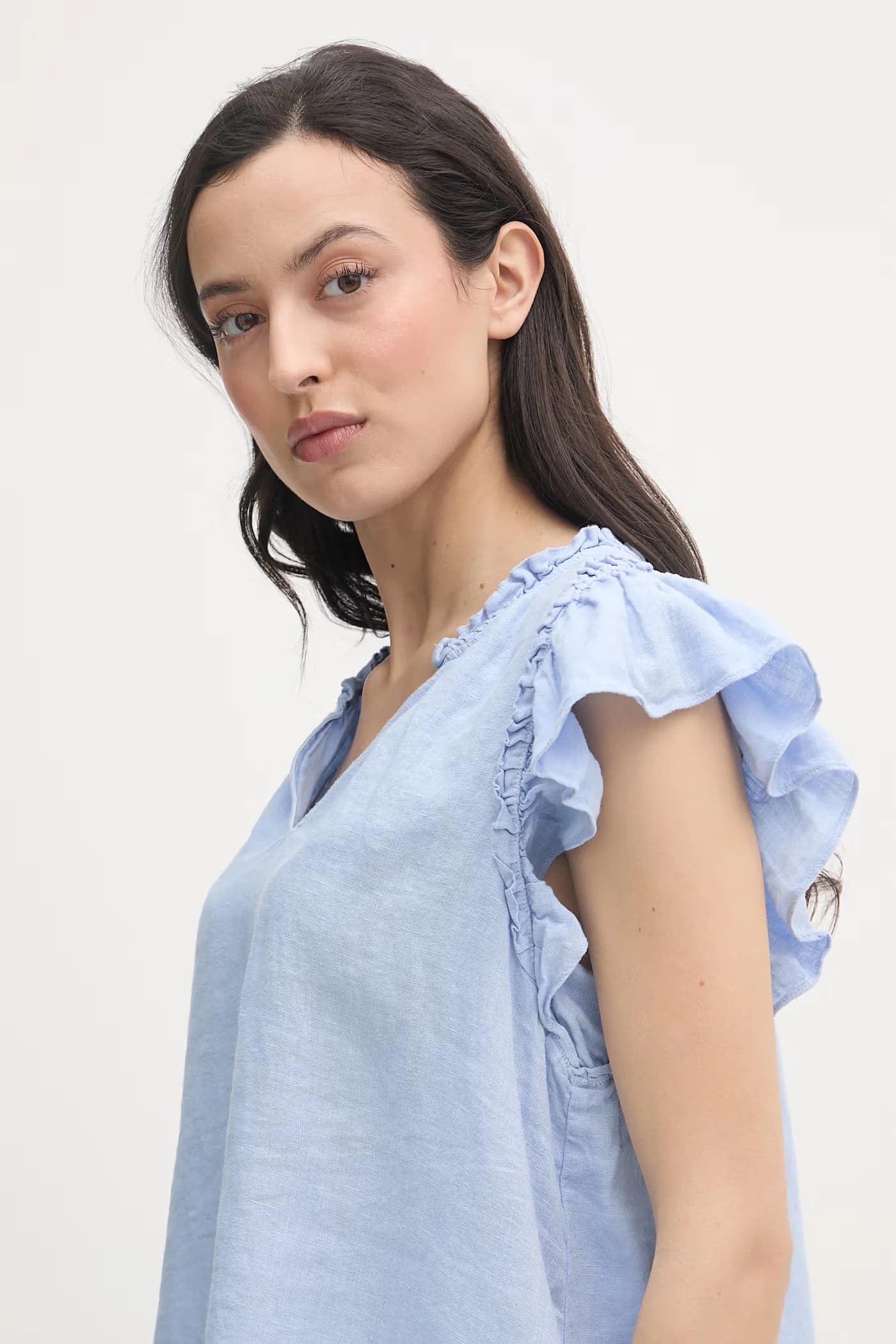 Женская льняная блузка - фото 4