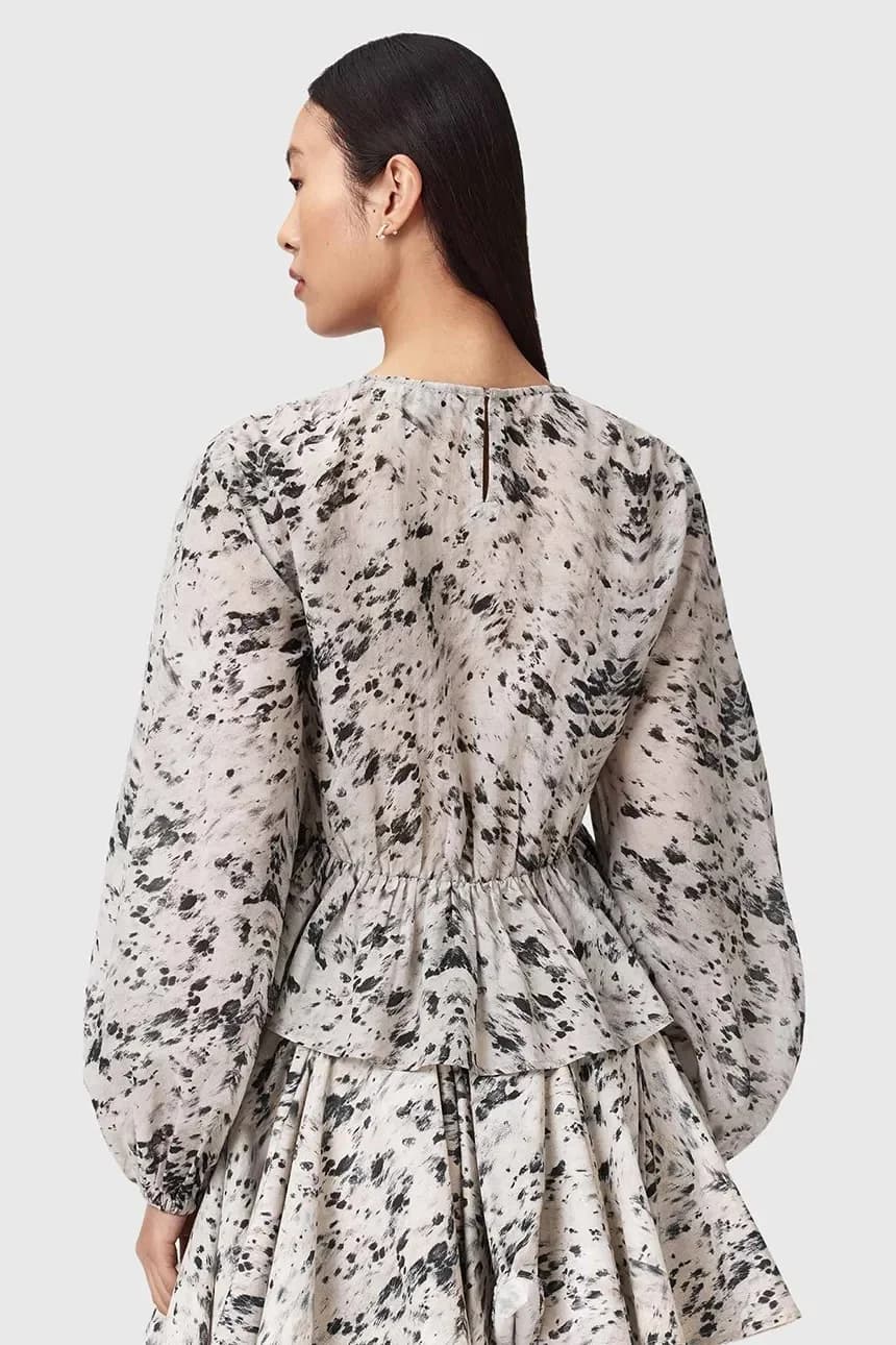 Женская блузка с рюшами из вискозы MELANI - фото 2