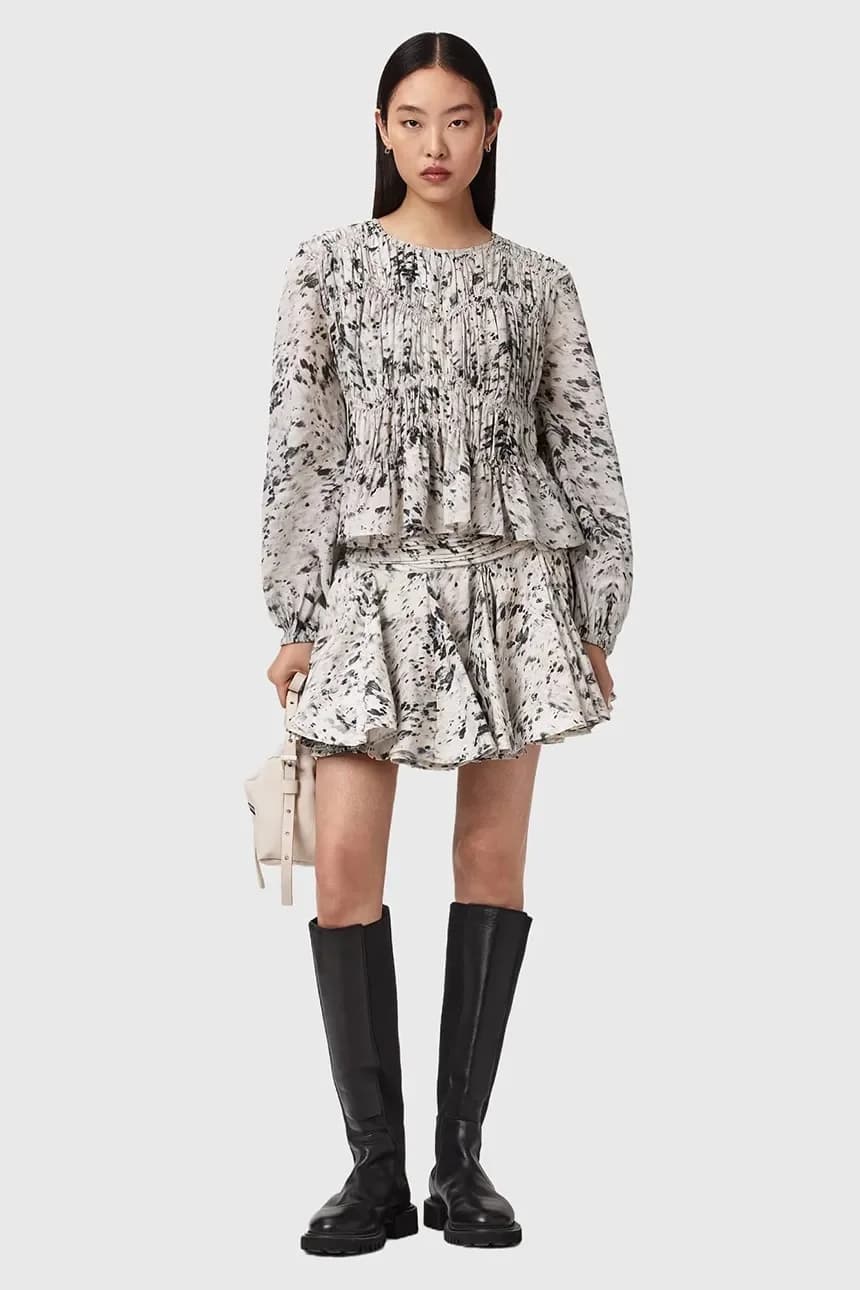 Женская блузка с рюшами из вискозы MELANI - фото 3