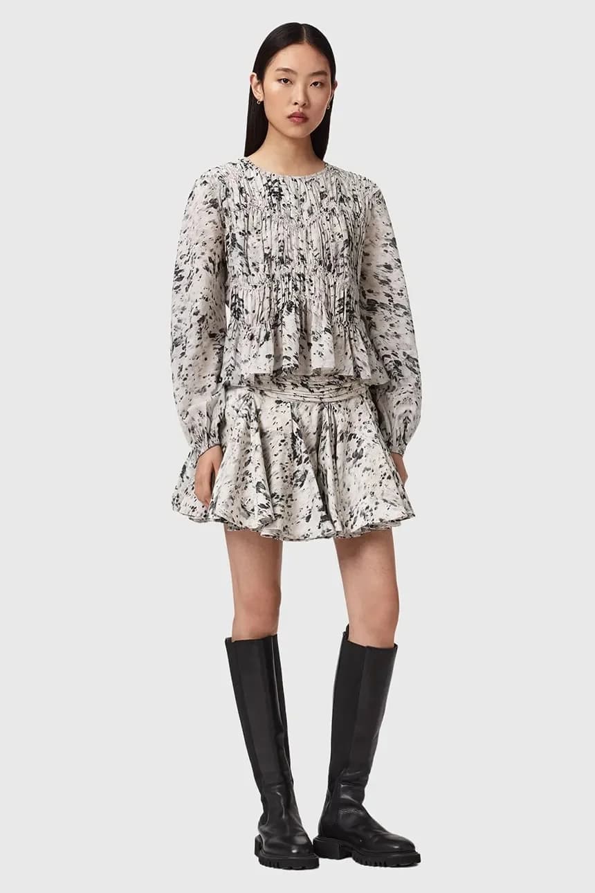 Женская блузка с рюшами из вискозы MELANI - фото 4