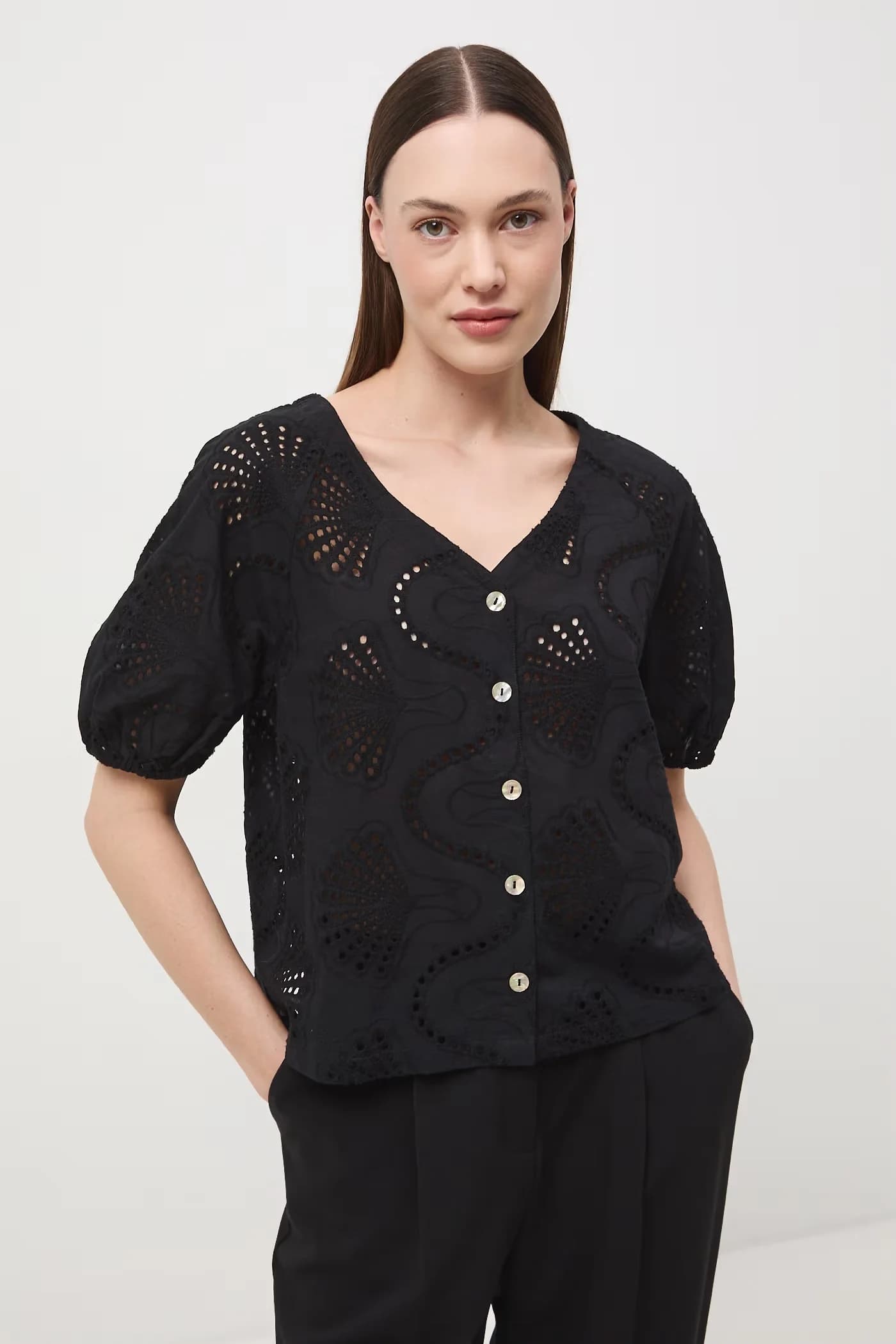 Женская хлопковая блузка