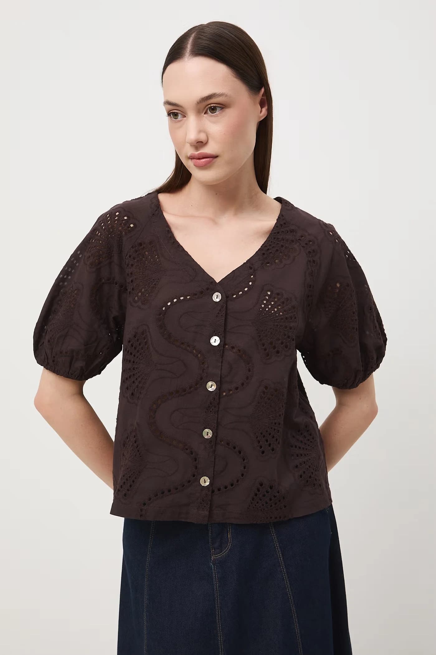 Женская хлопковая блузка - фото 2