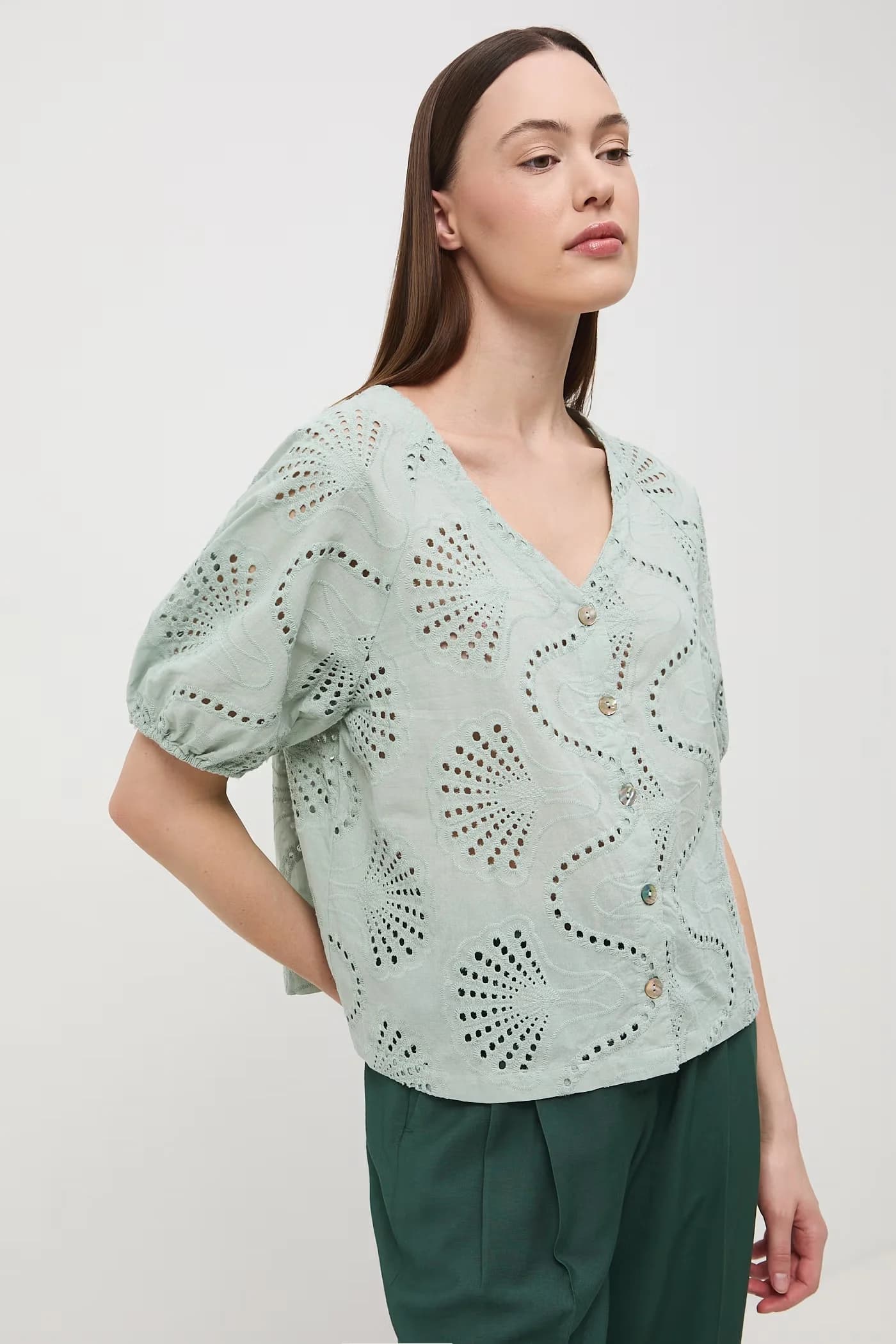 Женская хлопковая блузка