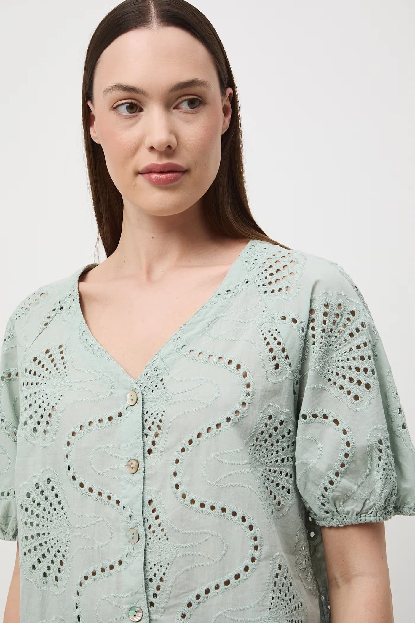 Женская хлопковая блузка - фото 4