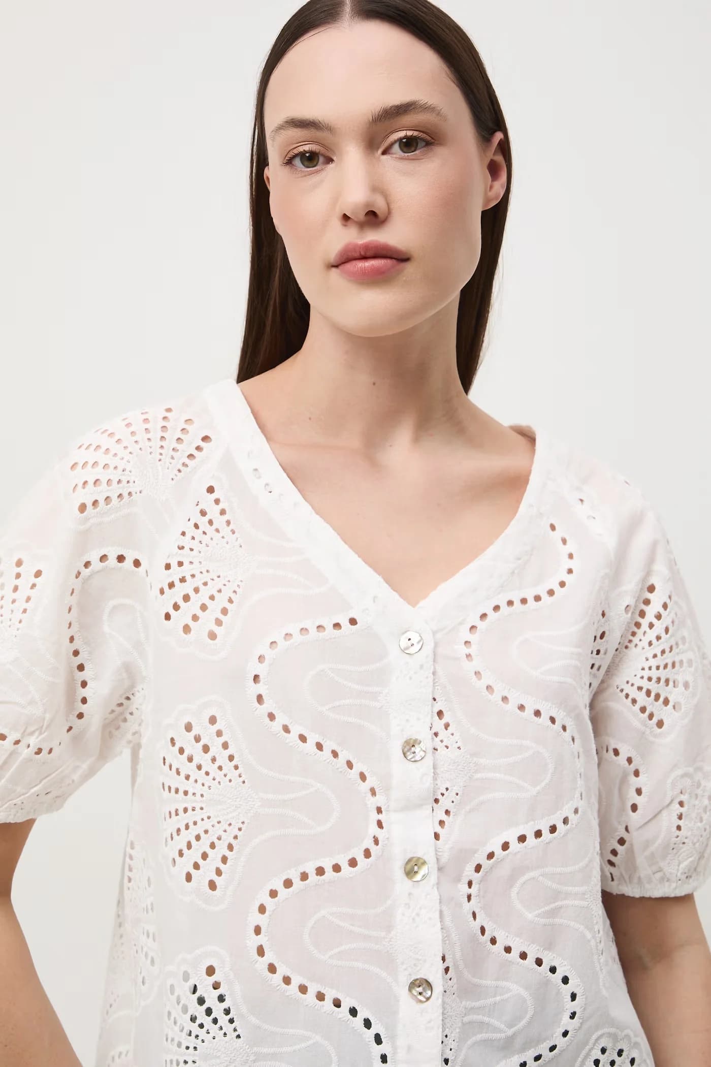 Женская хлопковая блузка - фото 4