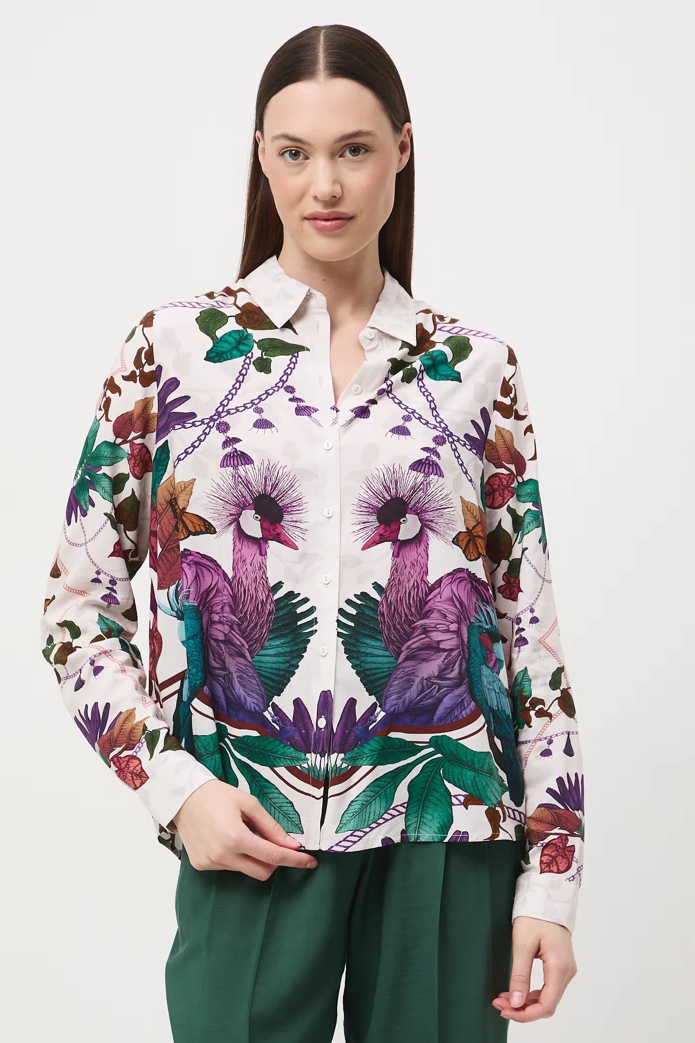 Женская рубашка из вискозы - фото 3