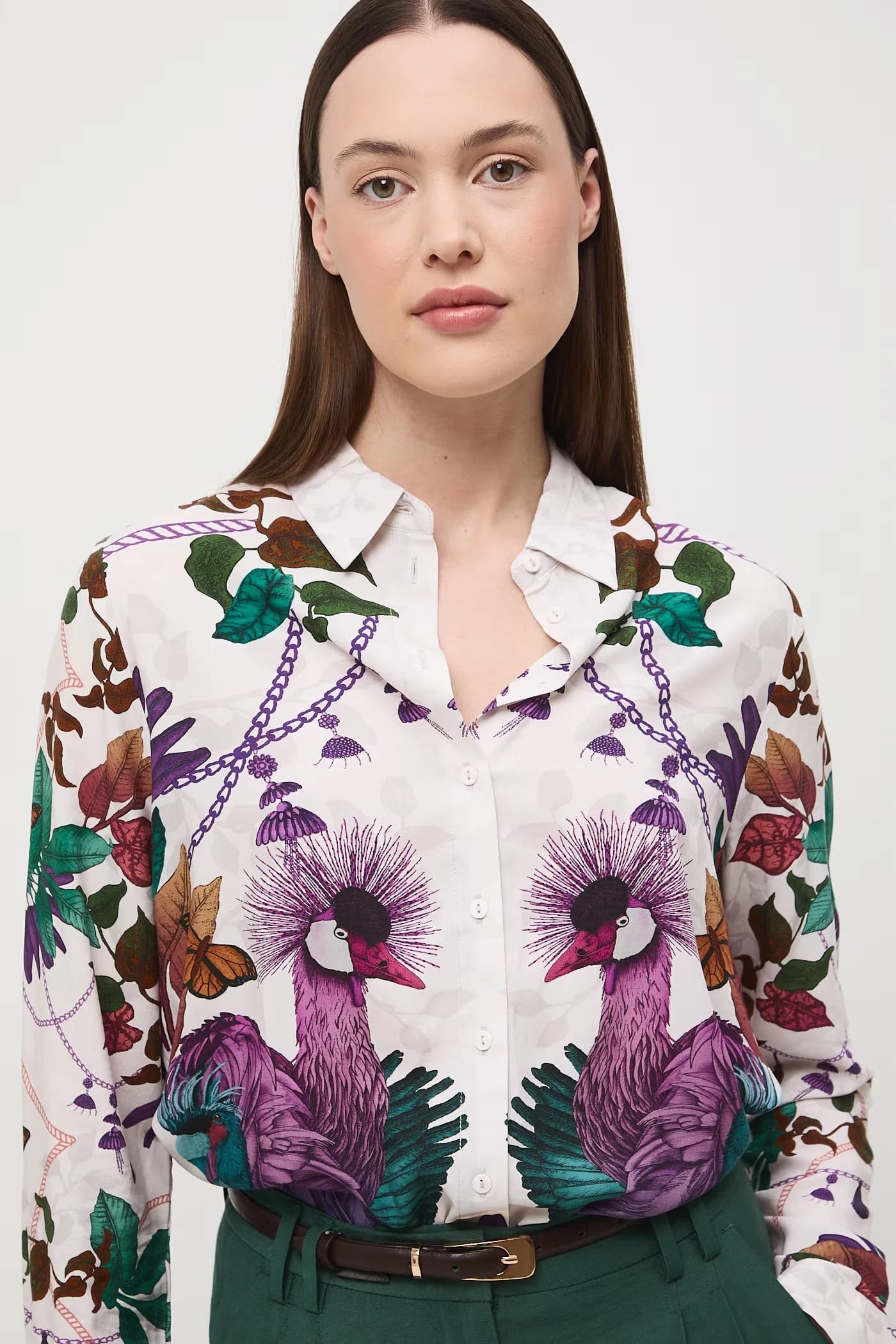 Женская рубашка из вискозы - фото 5