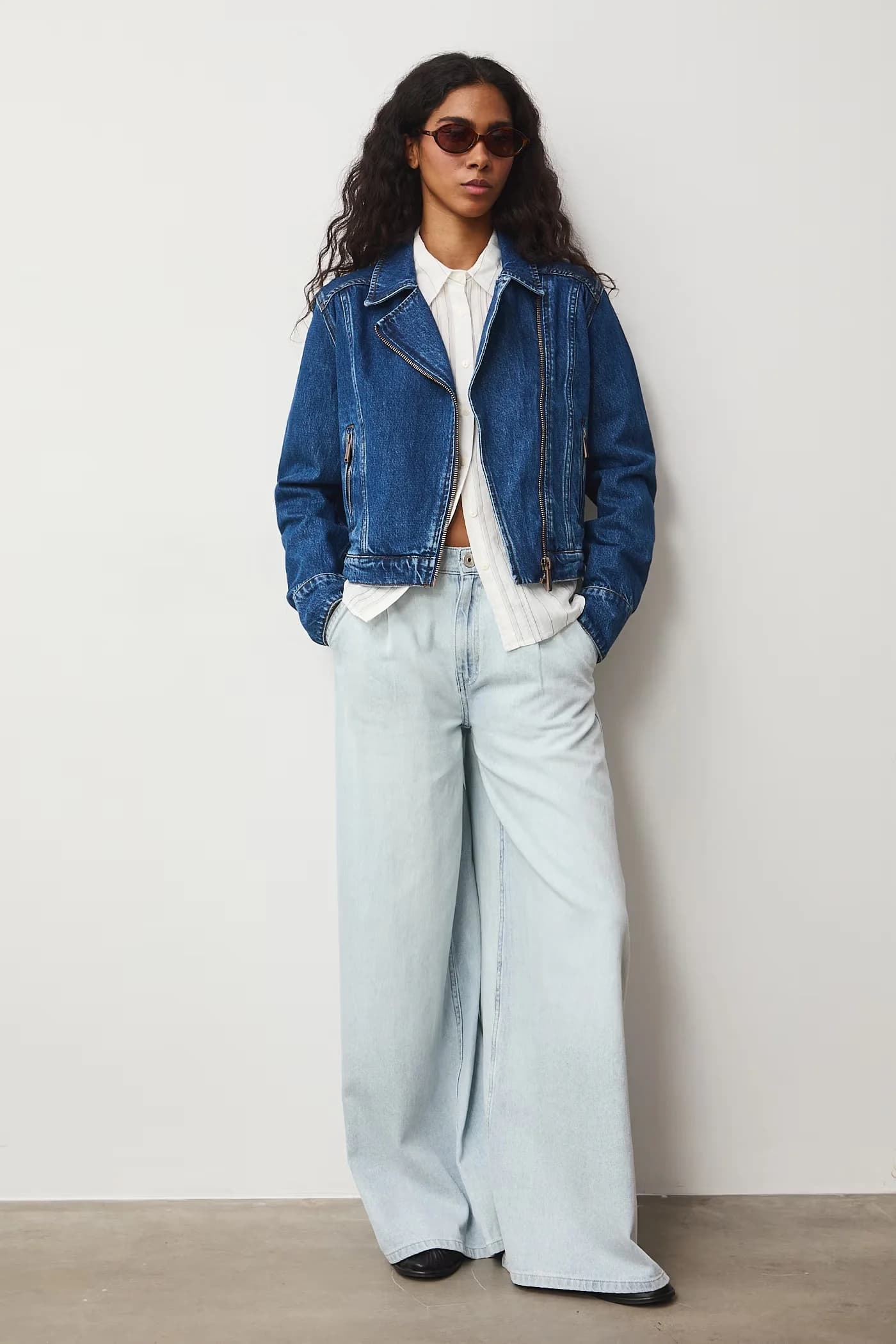 Женская джинсовая куртка из хлопка