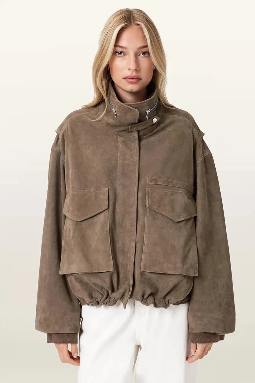 Женская переходная замшевая куртка