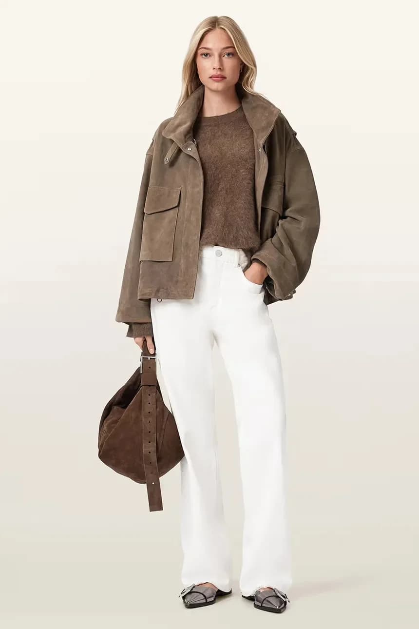 Женская переходная замшевая куртка - фото 6