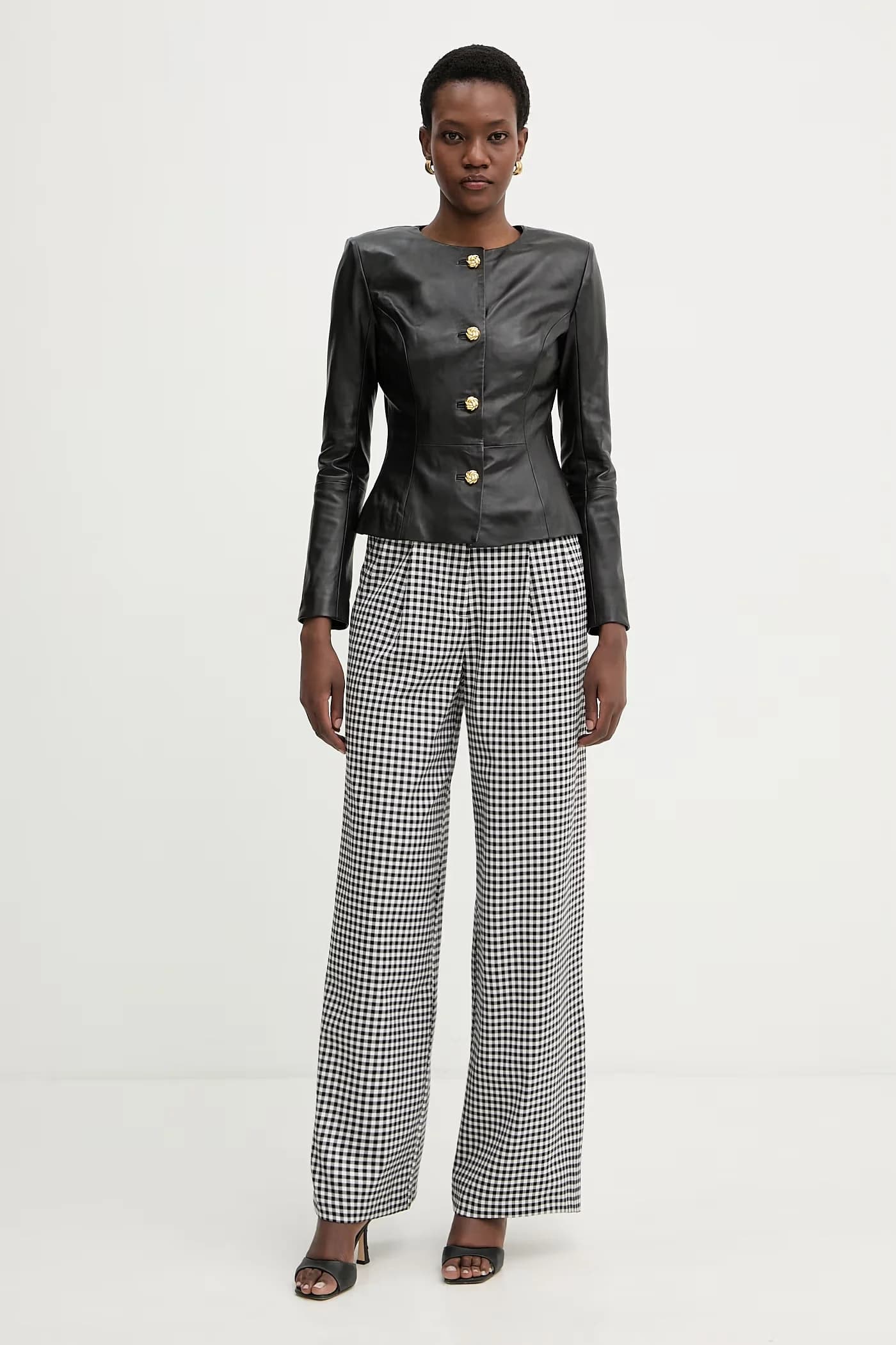 CARA женская короткая кожаная куртка - фото 2