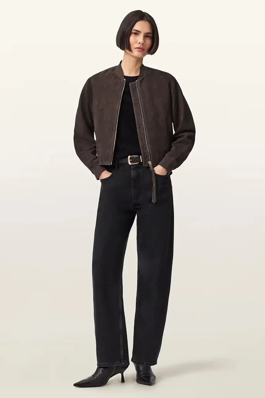 ORTEN женский замшевый бомбер - фото 3