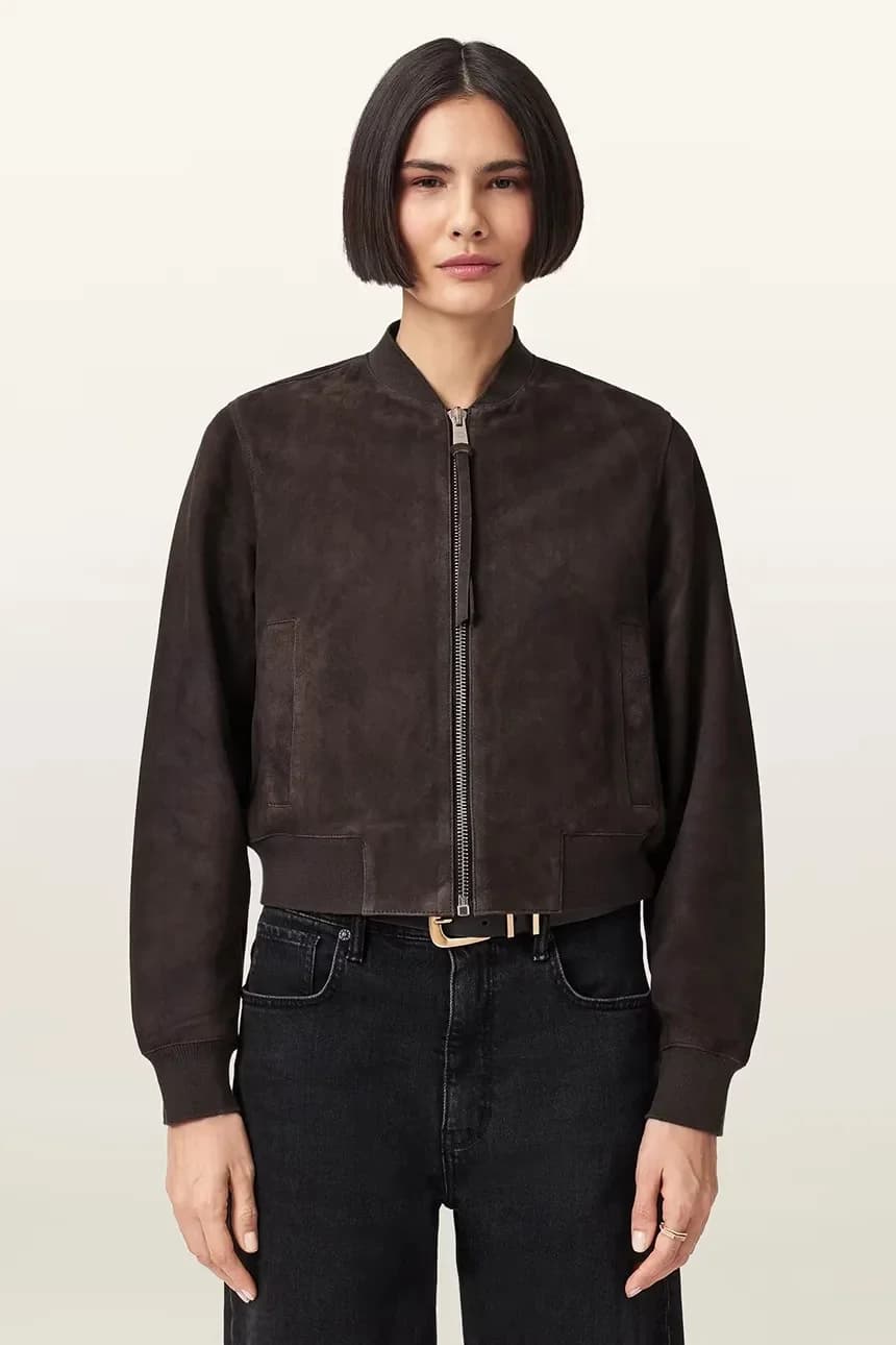 ORTEN женский замшевый бомбер - фото 5