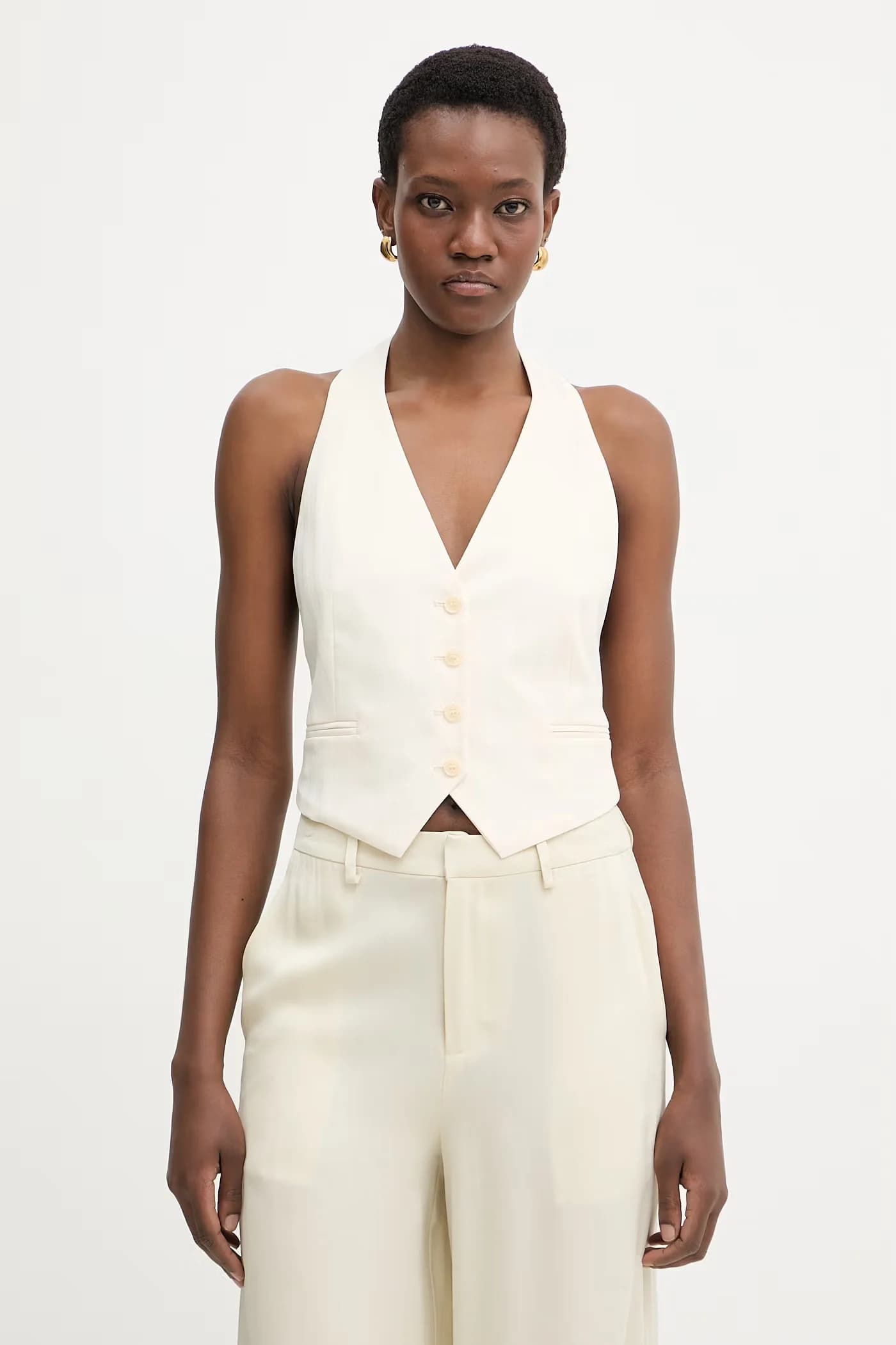 Женский однобортный жилет