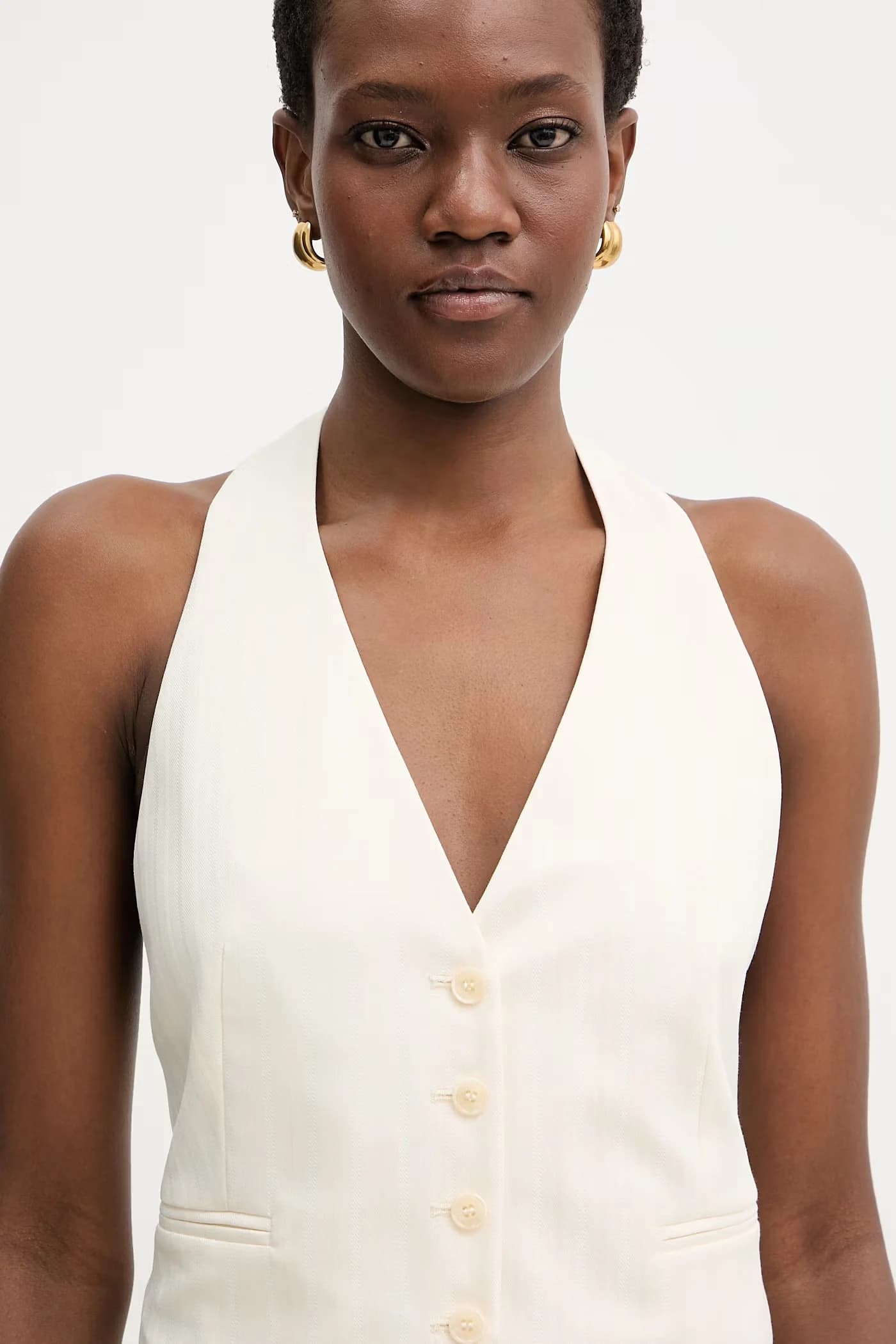 Женский однобортный жилет - фото 4