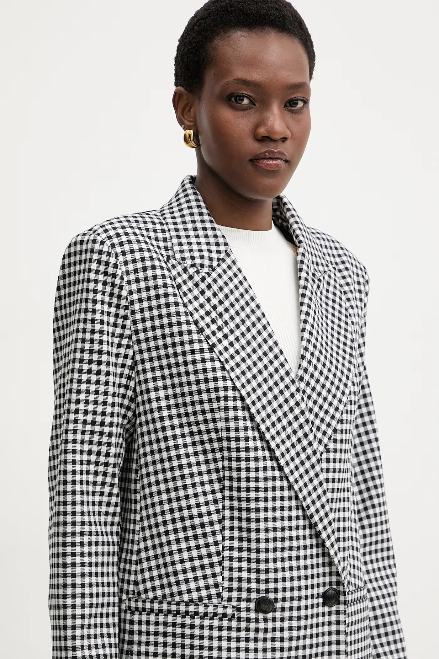 Женский двубортный пиджак с вискозой - фото 4