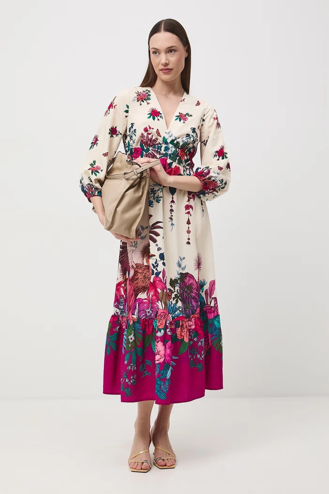 Расклешенное платье с вискозой - фото 2