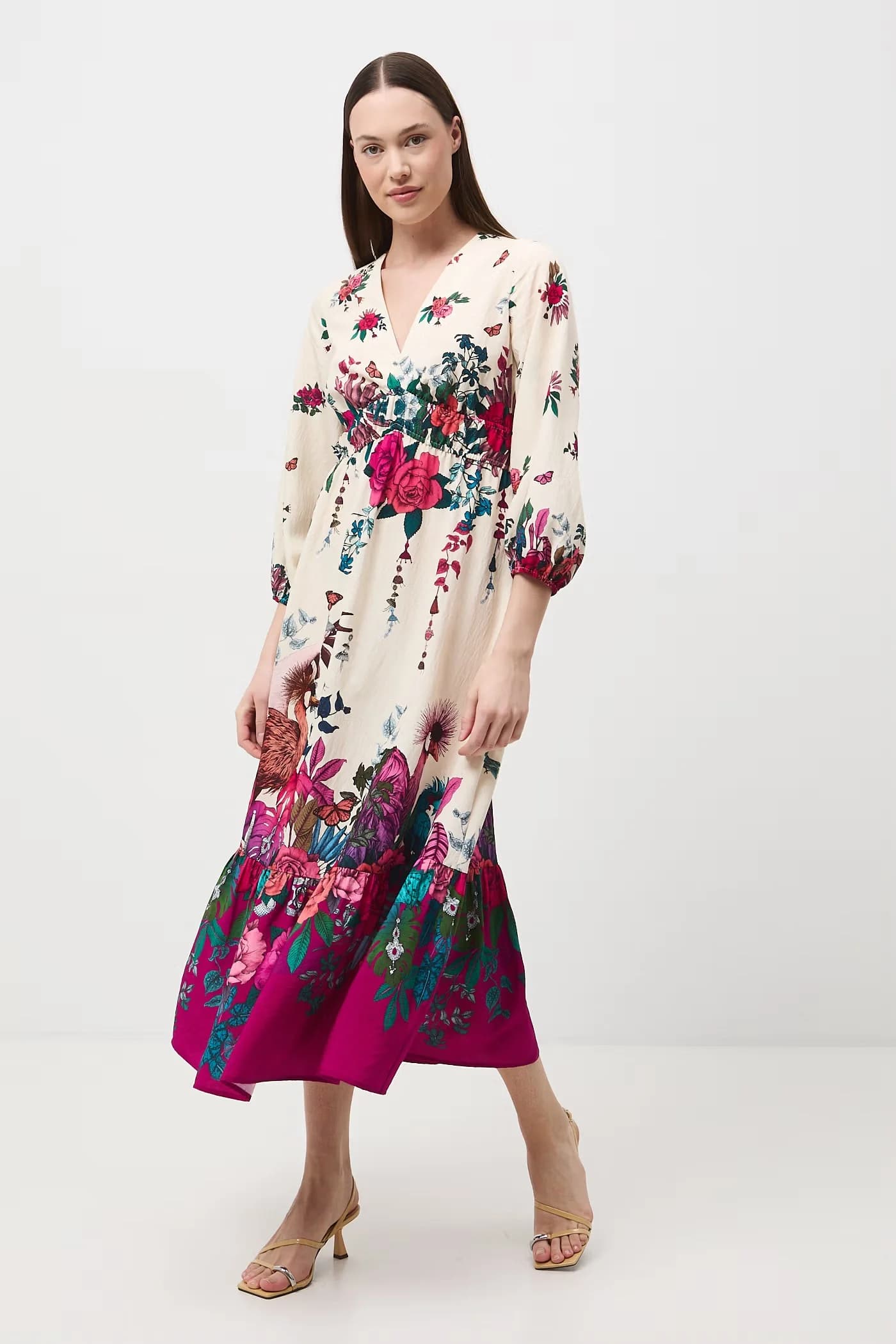 Расклешенное платье с вискозой - фото 3