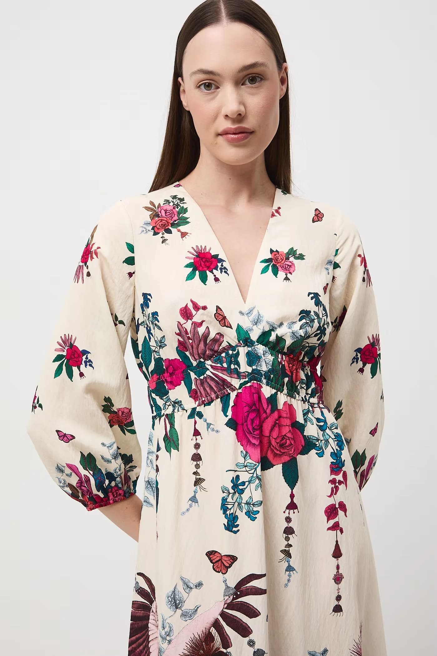 Расклешенное платье с вискозой - фото 5