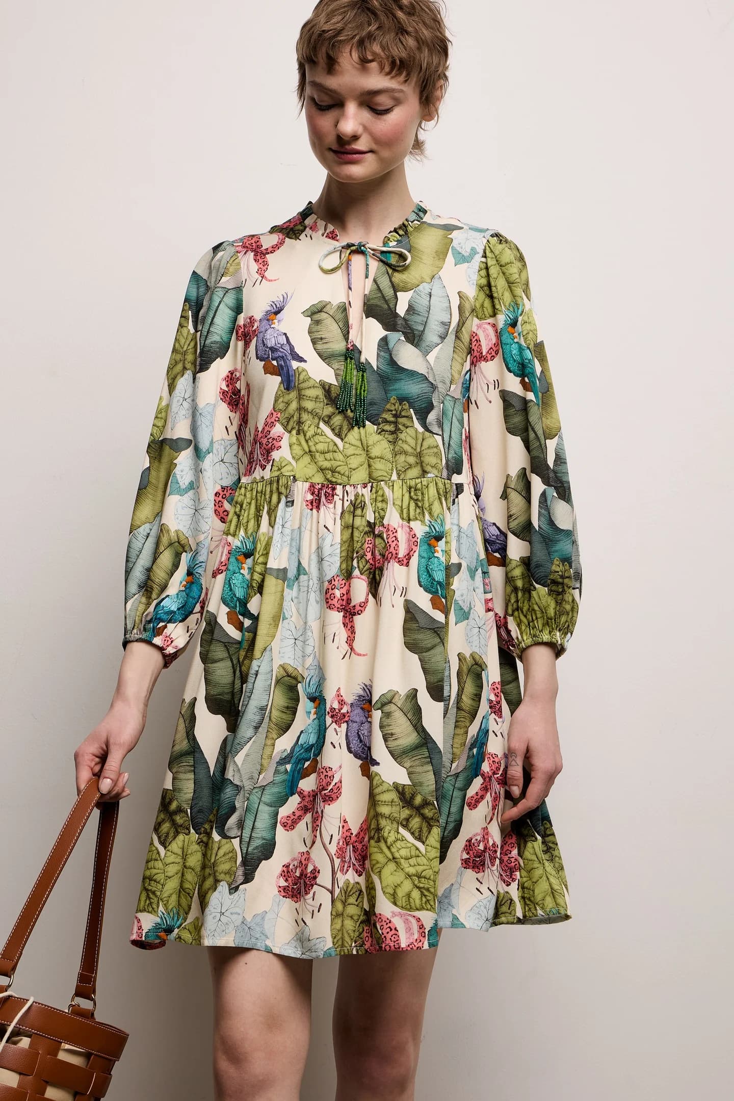 Платье оверсайз из вискозы