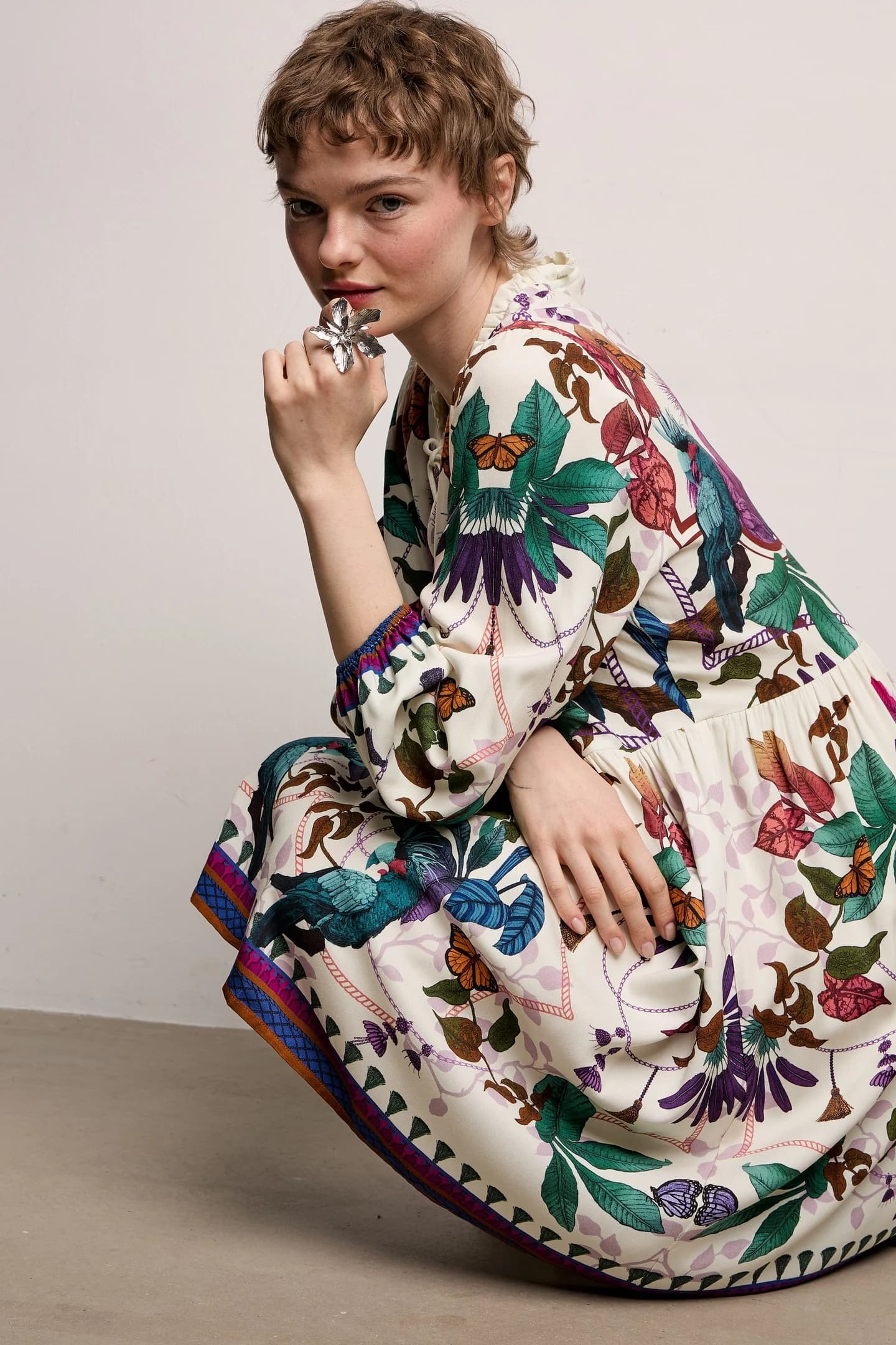 Платье оверсайз из вискозы