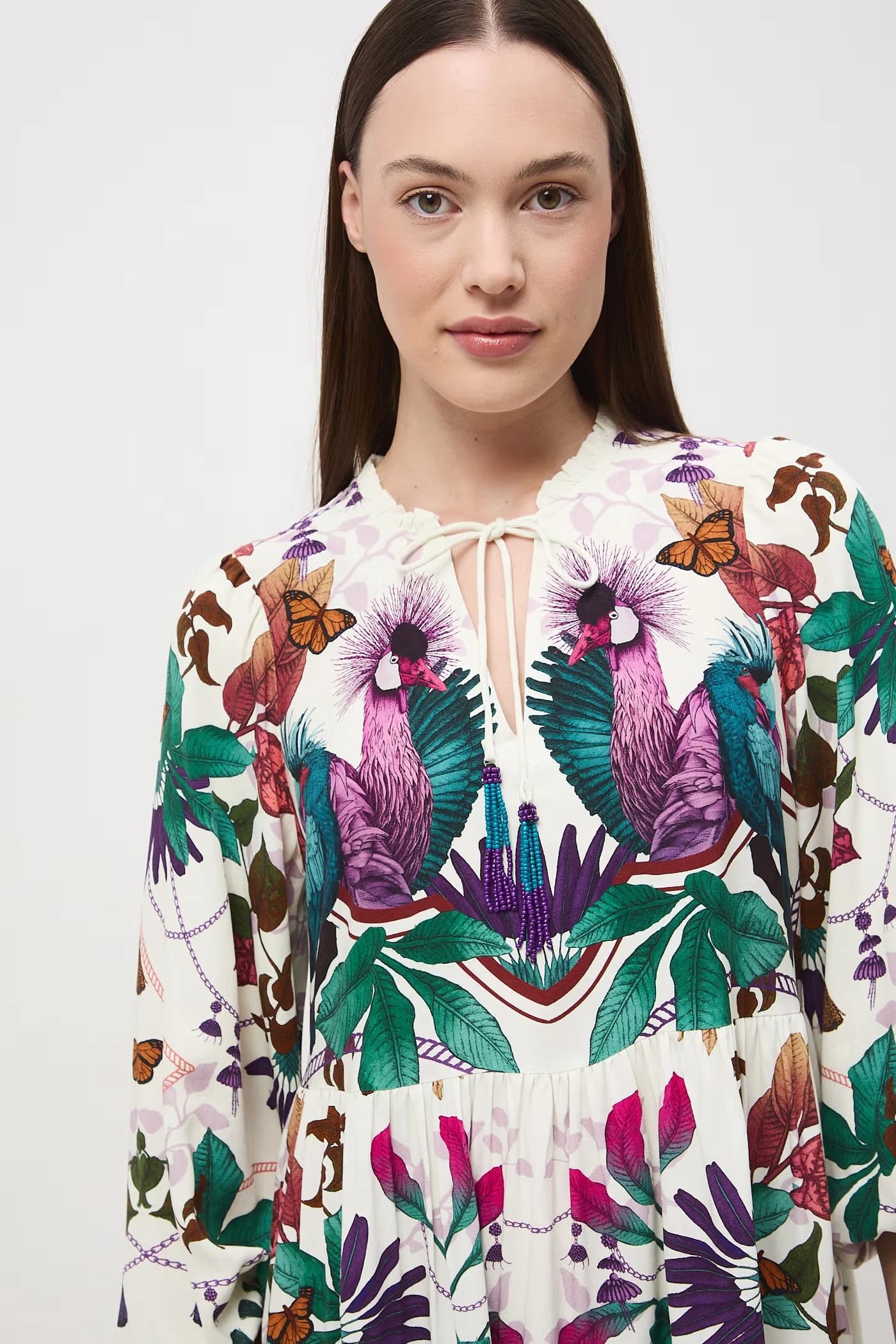 Платье оверсайз из вискозы - фото 5