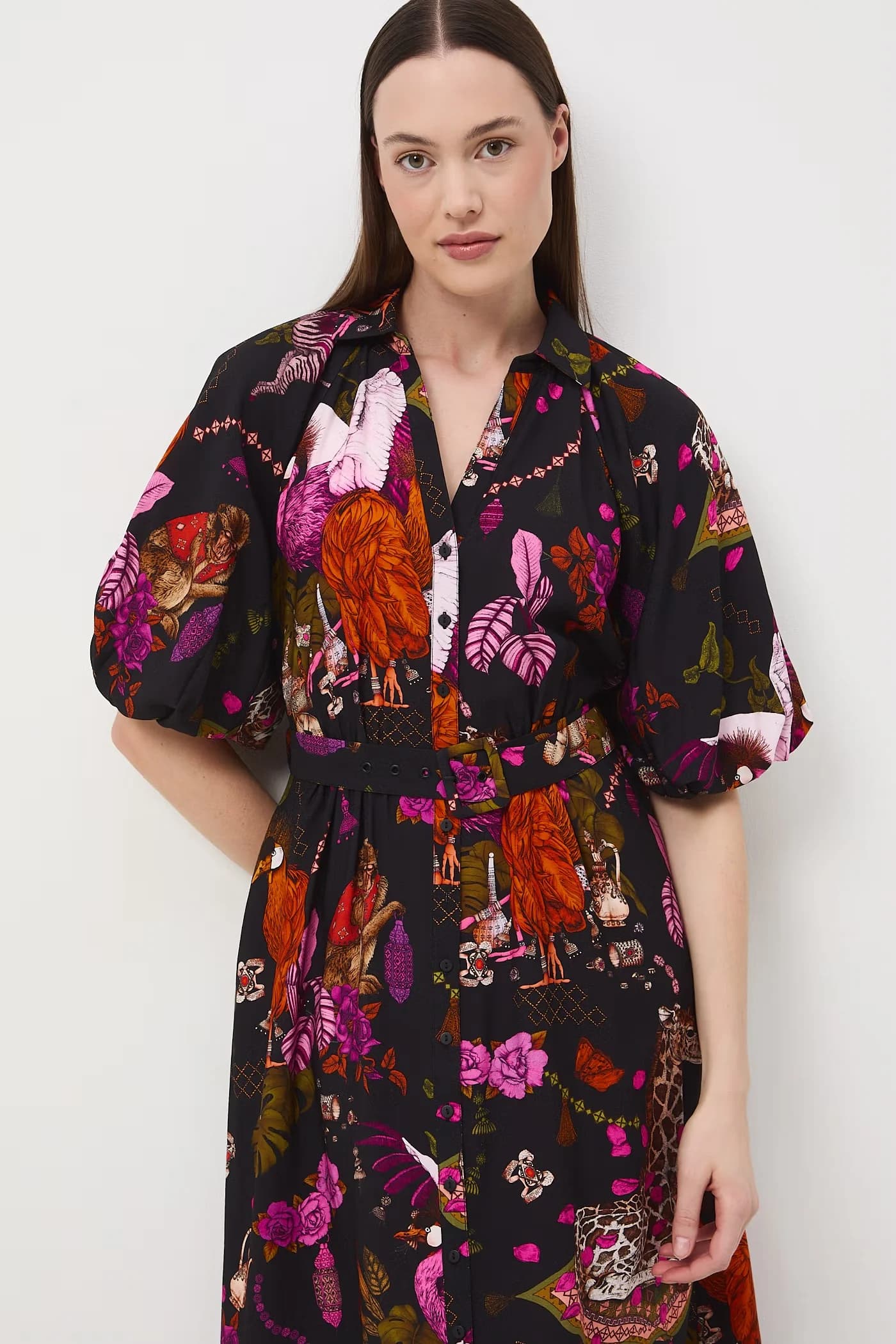 Расклешенное платье с вискозой - фото 5