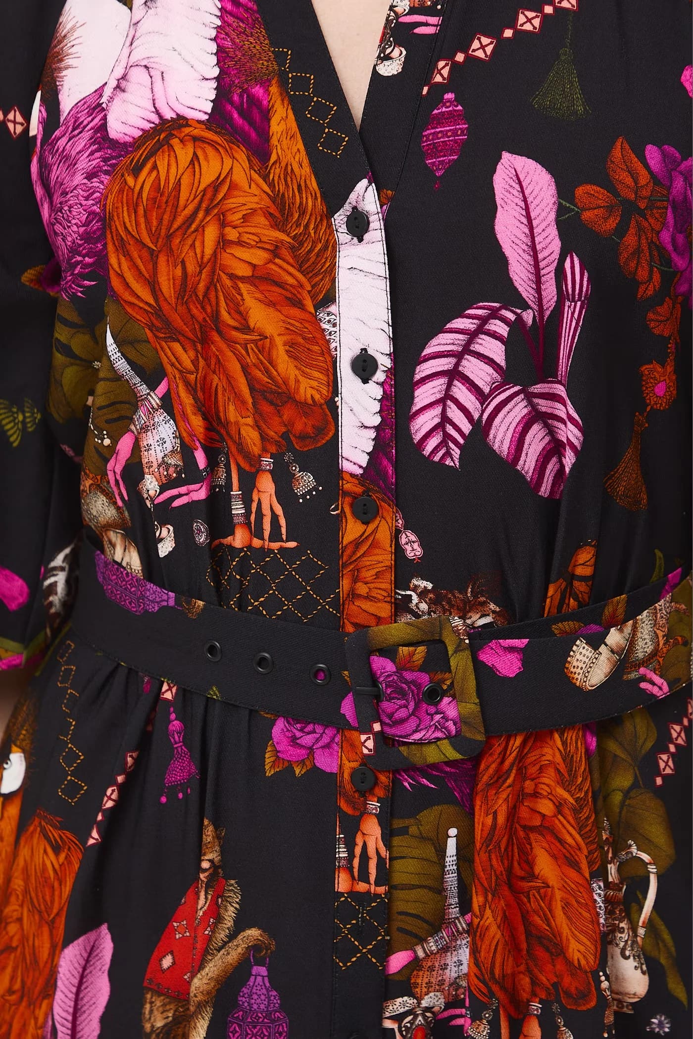 Расклешенное платье с вискозой - фото 6