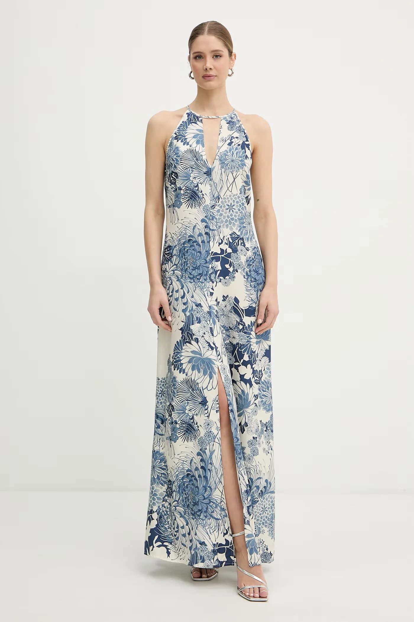 Платье из вискозы синее для женщин