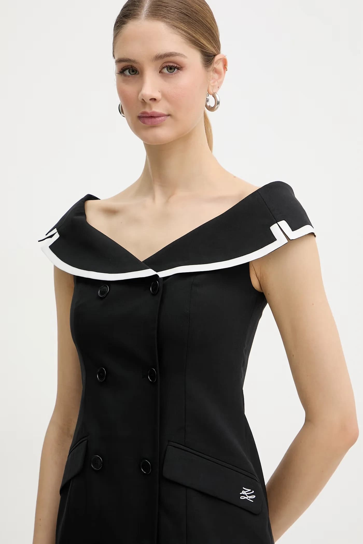 Платье из смесовой шерсти - фото 4