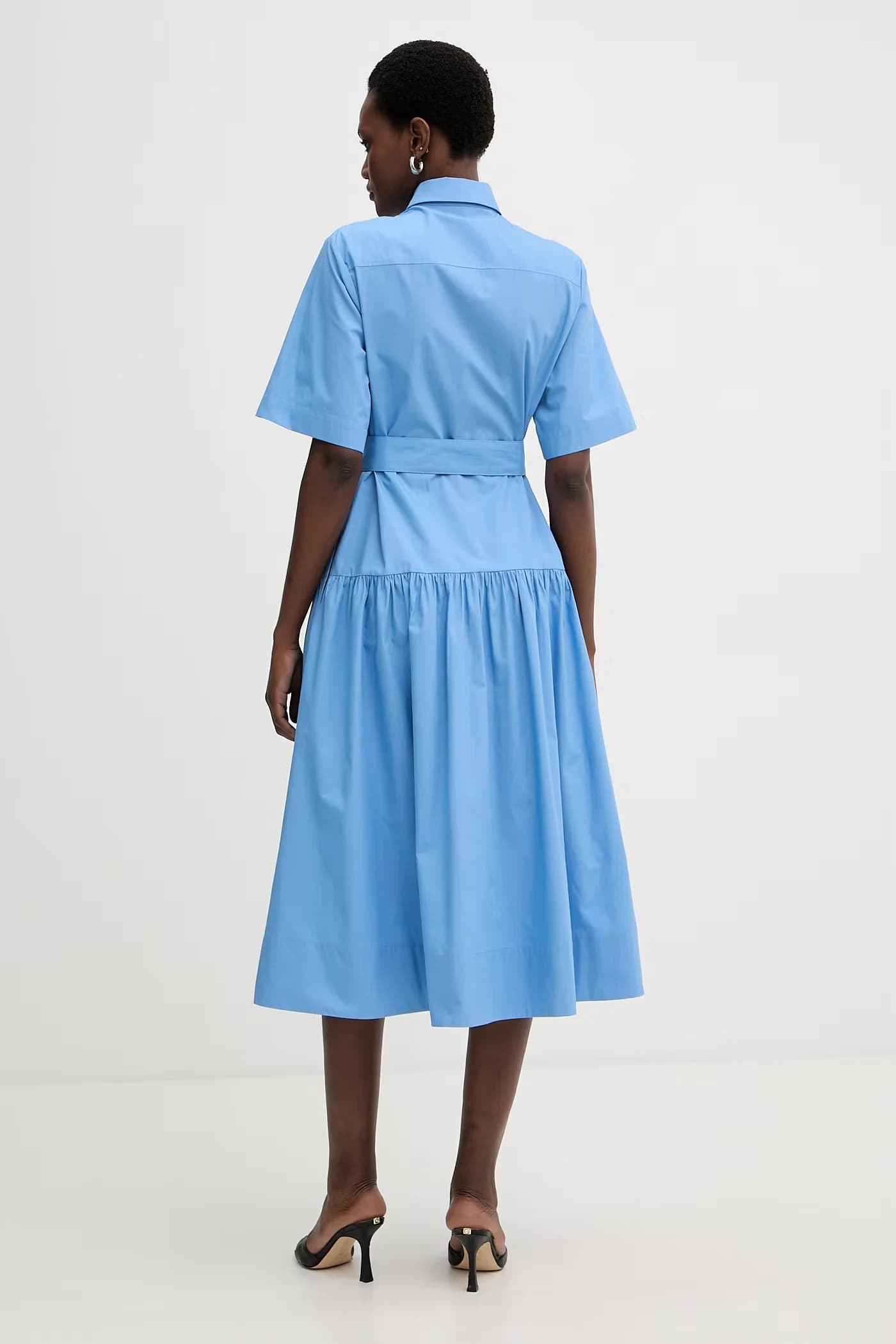 Хлопковое платье-рубашка - фото 3