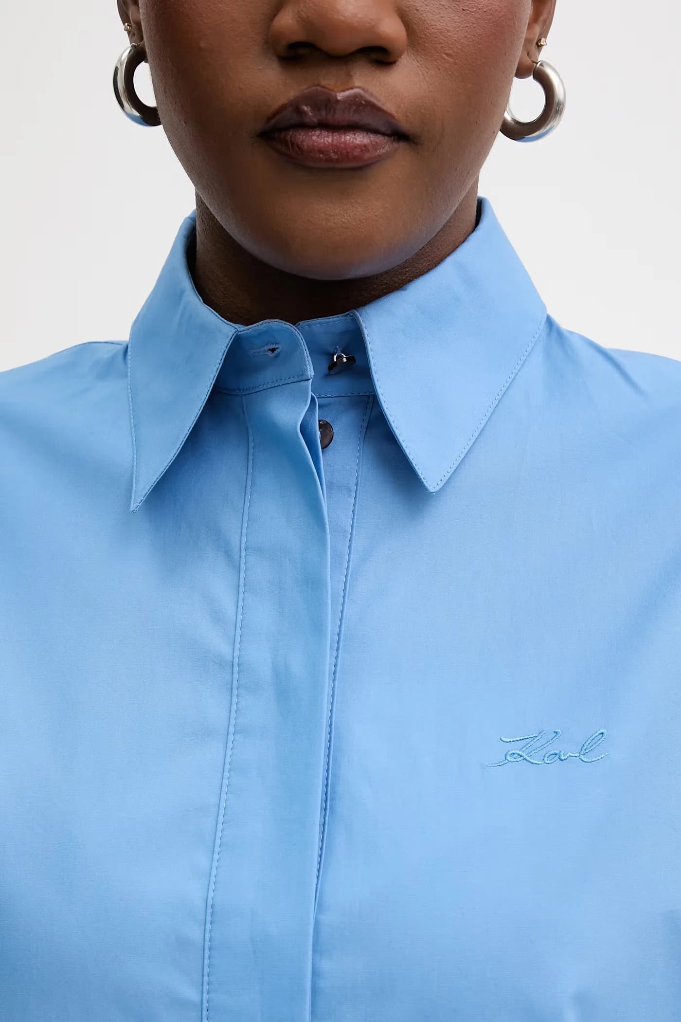 Хлопковое платье-рубашка - фото 5