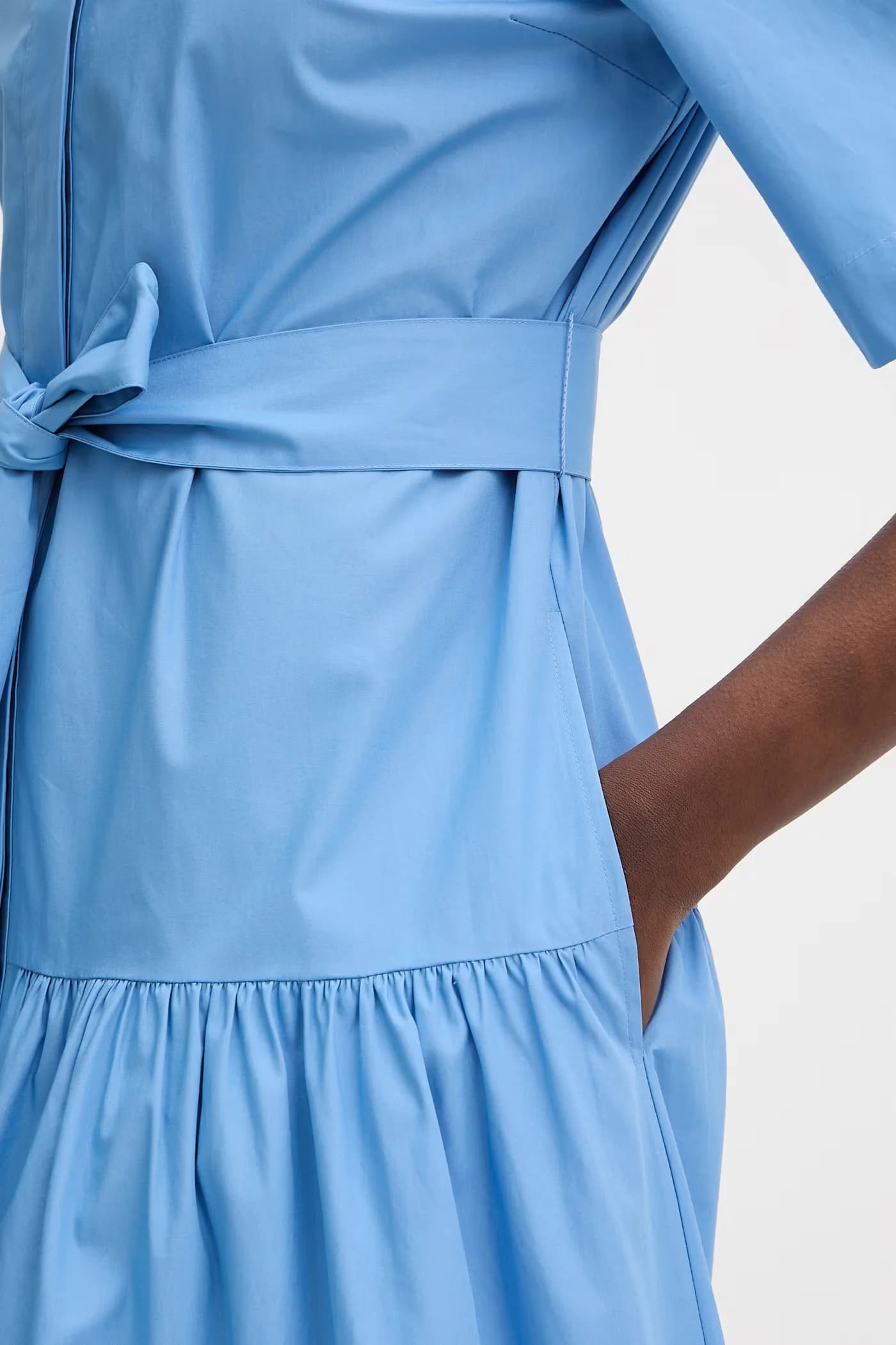 Хлопковое платье-рубашка - фото 6