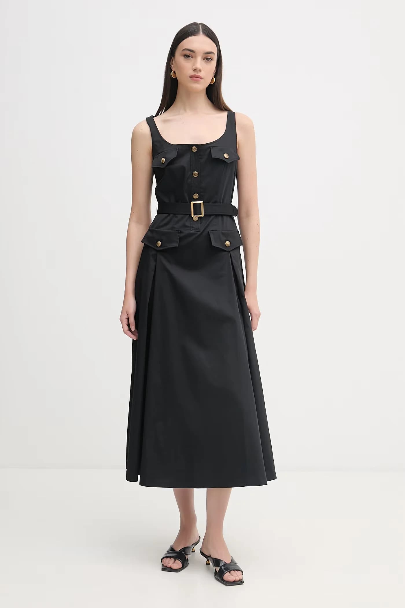 Расклешенное платье Poltrona из хлопка