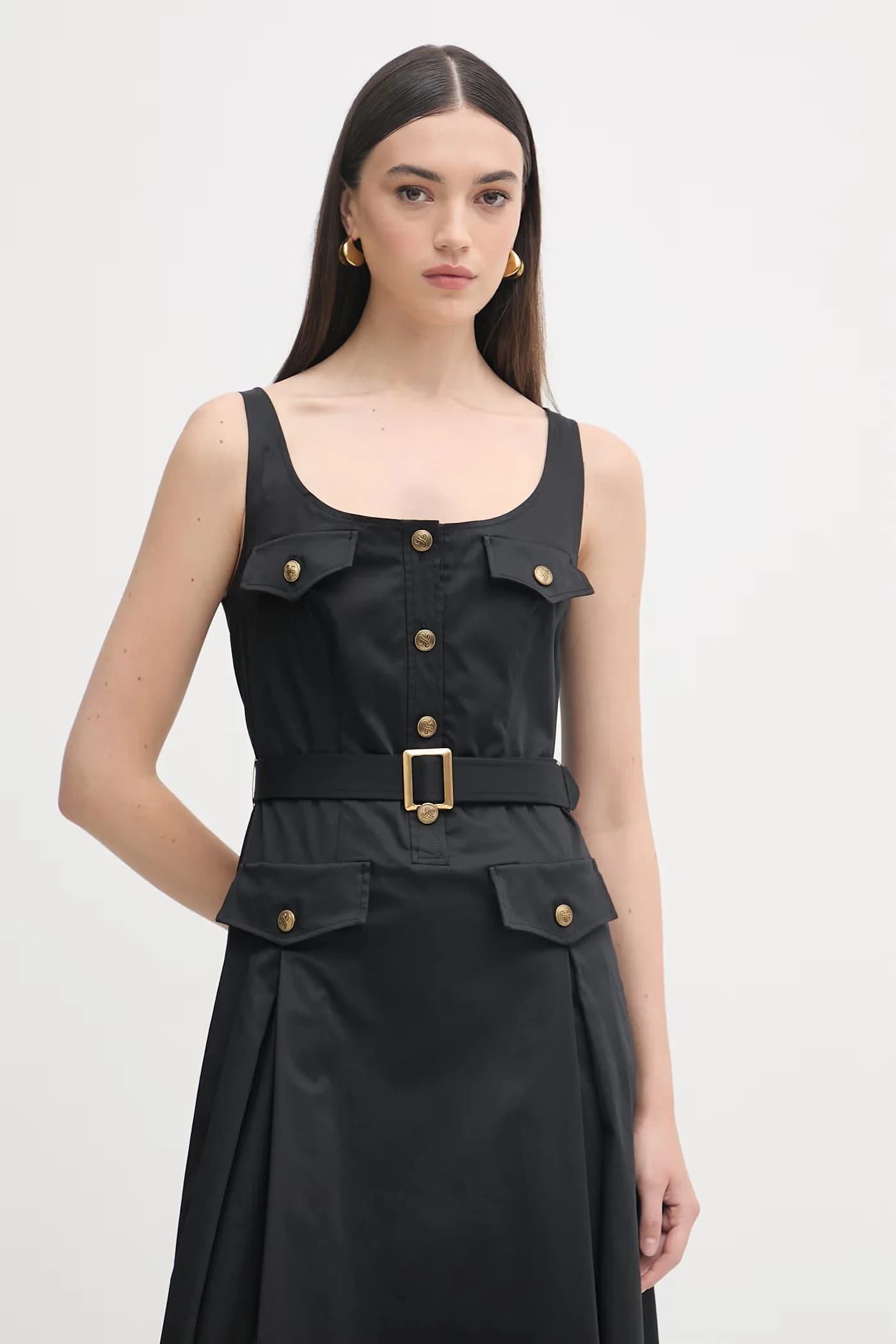 Расклешенное платье Poltrona из хлопка - фото 4