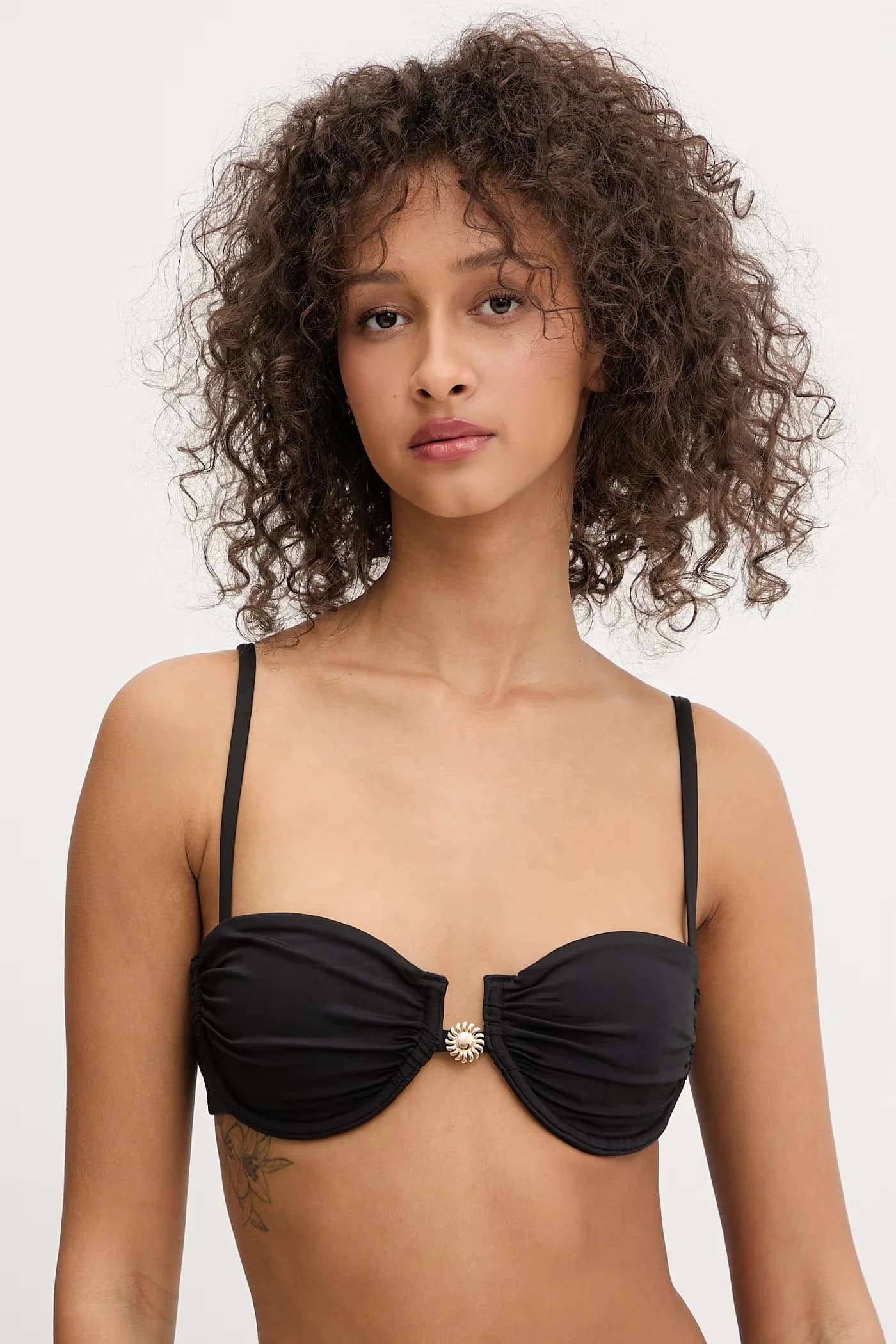 Плавательный бюстгальтер черный для женщин