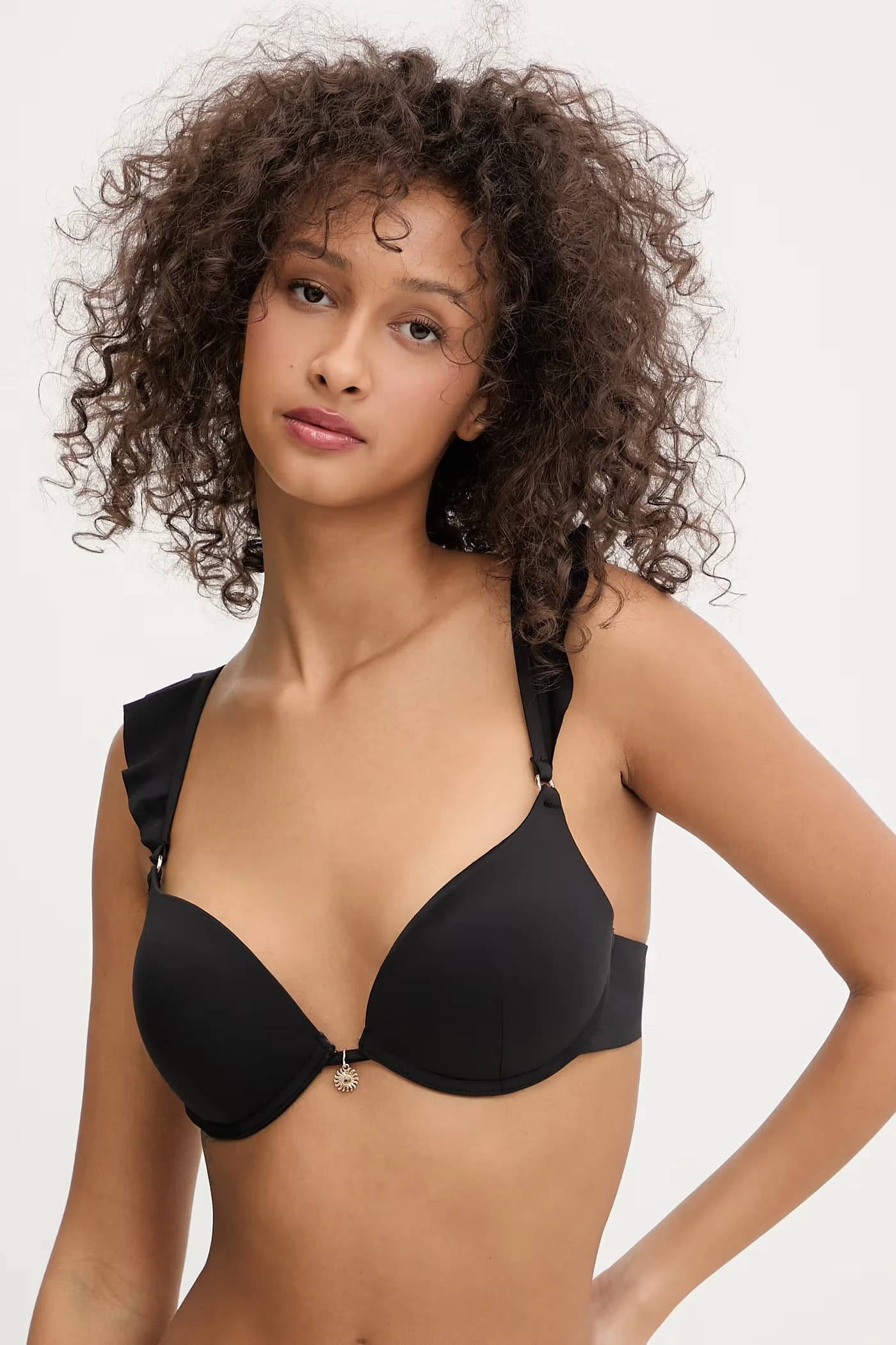 Плавательный бюстгальтер черный для женщин