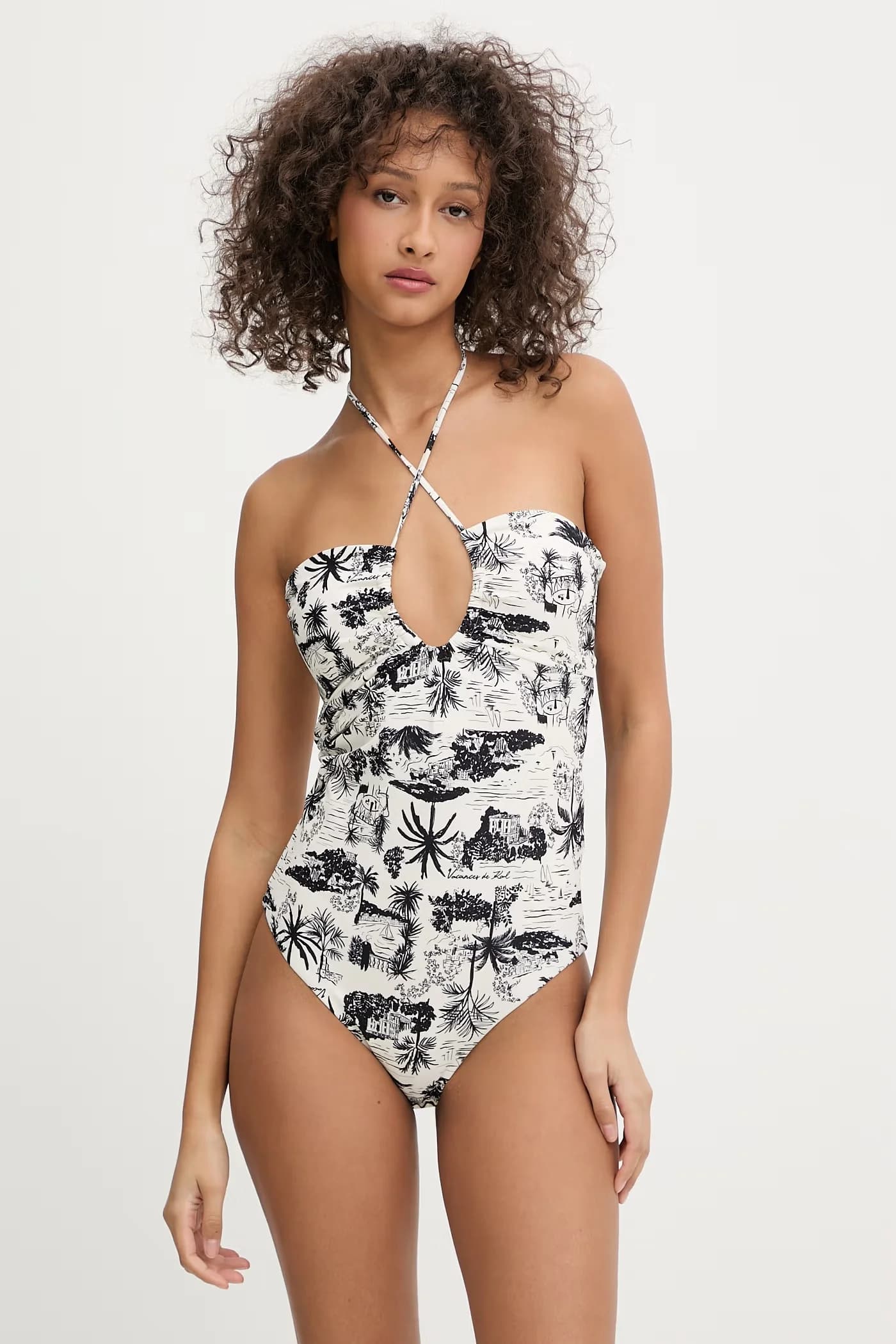 Женский цельный купальник бежевый для женщин