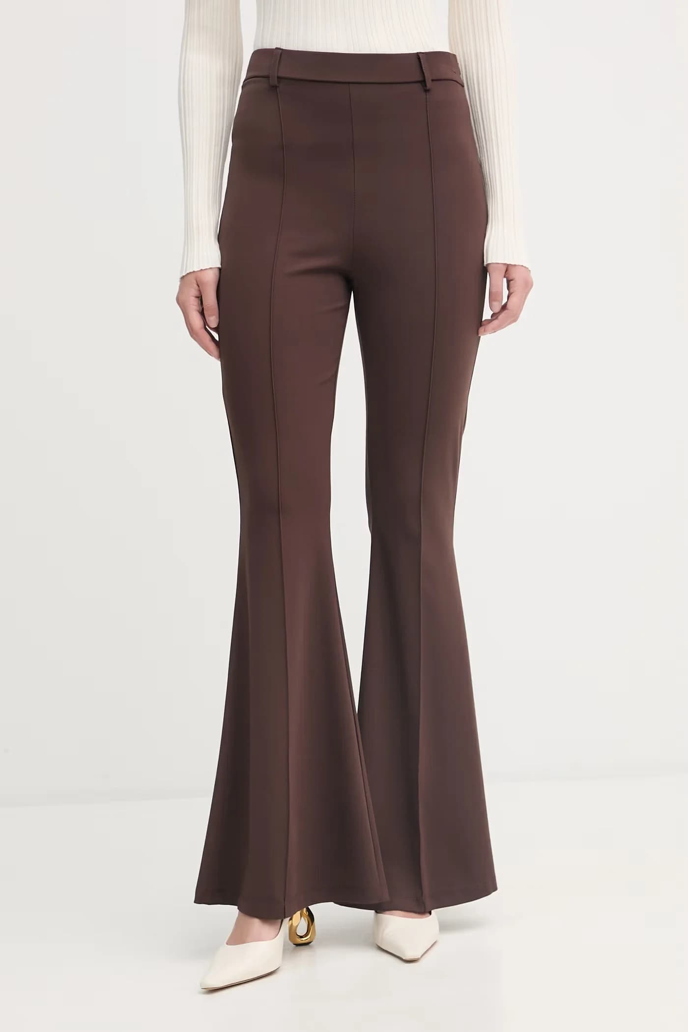 Женские брюки из вискозы коричневые для женщин
