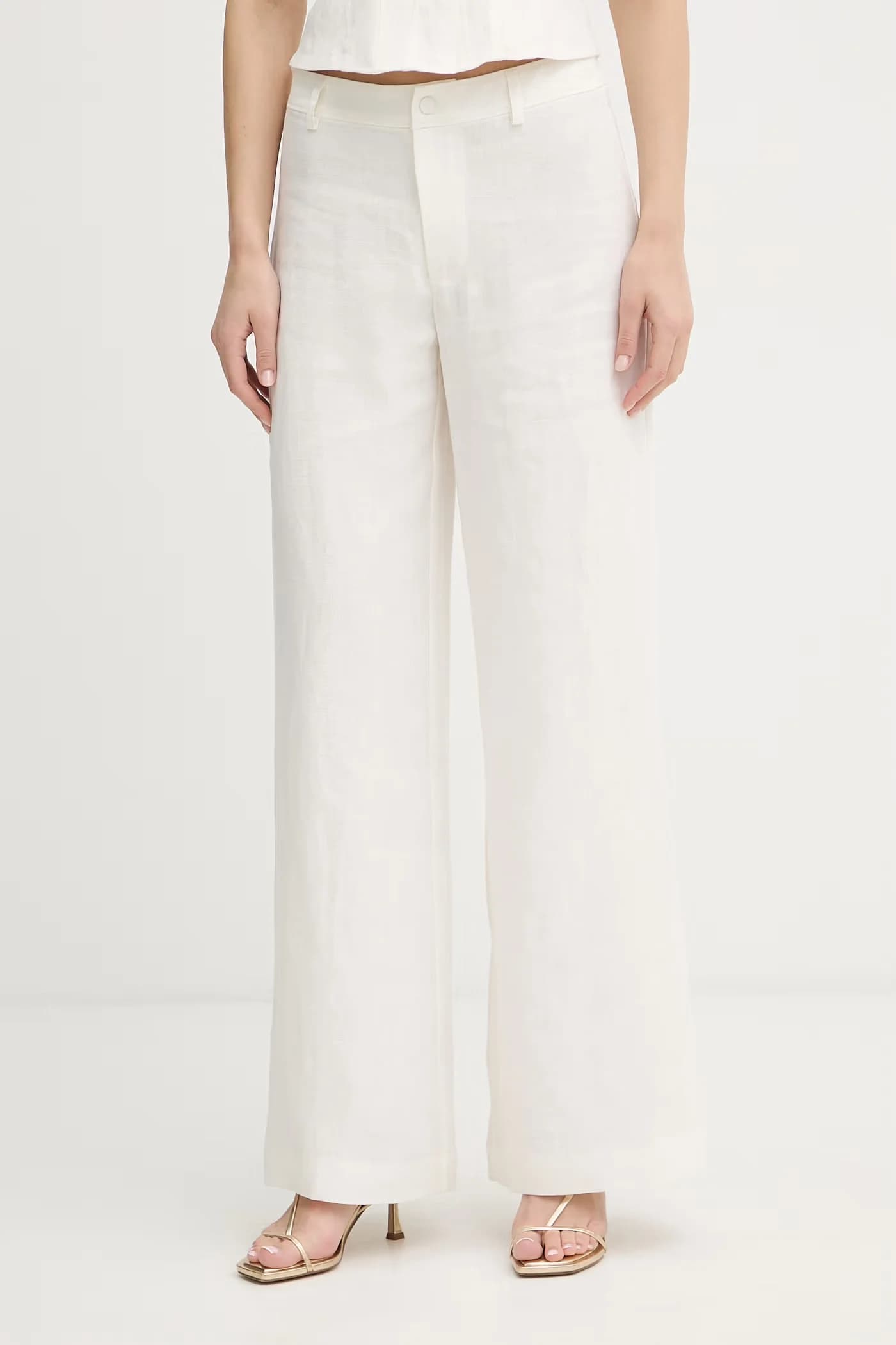 Женские льняные брюки бежевые для женщин