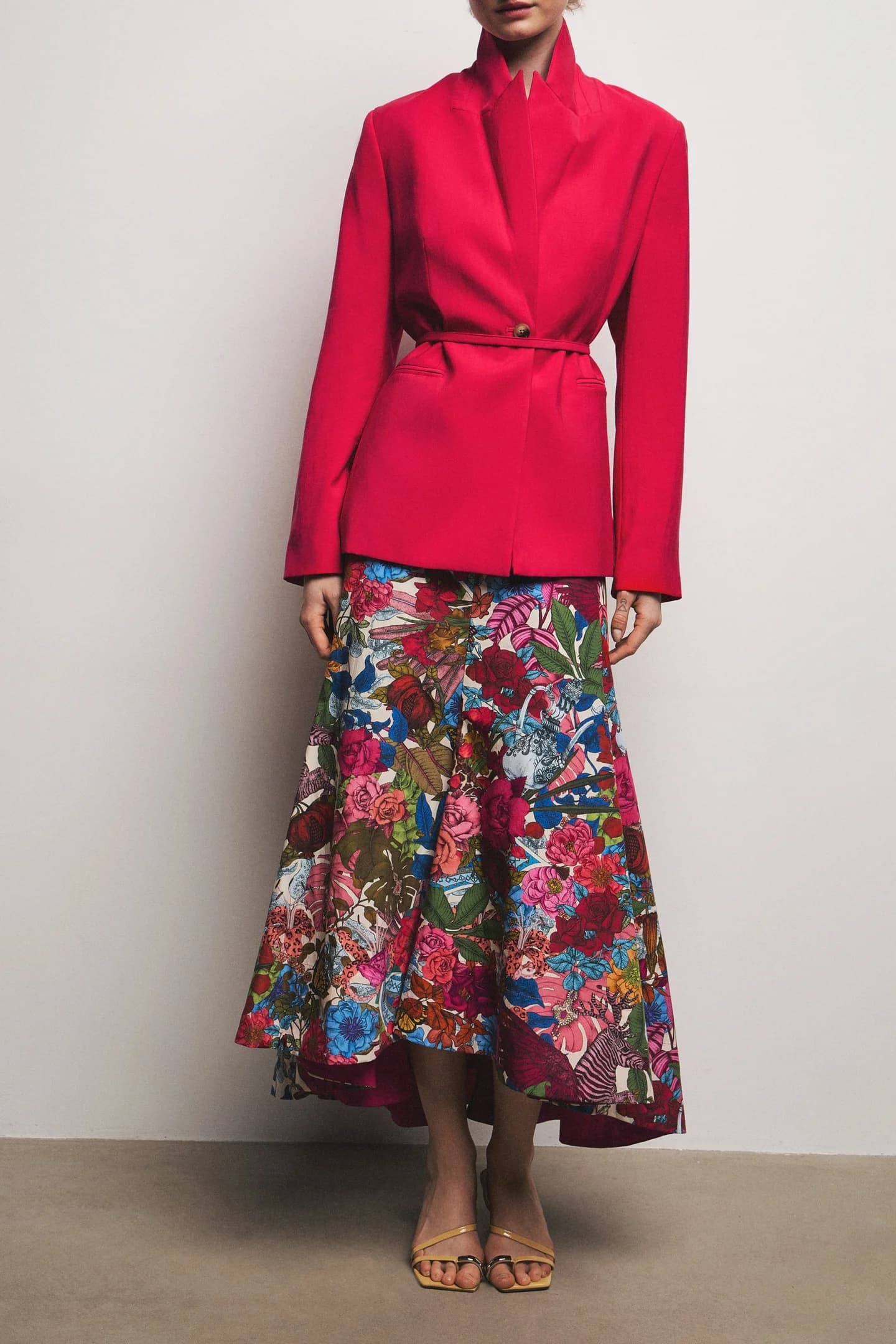 Асимметричная юбка из хлопка