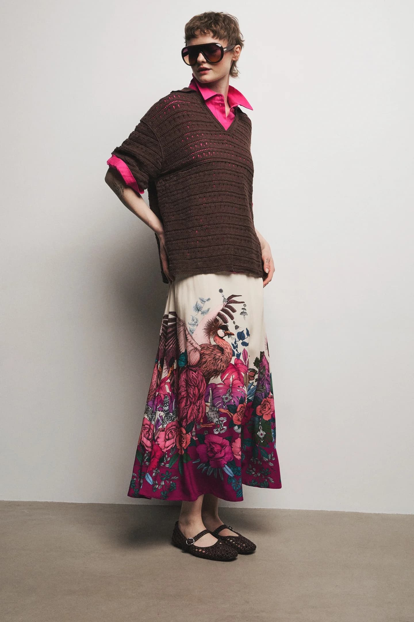 Юбка-трапеция из вискозы.