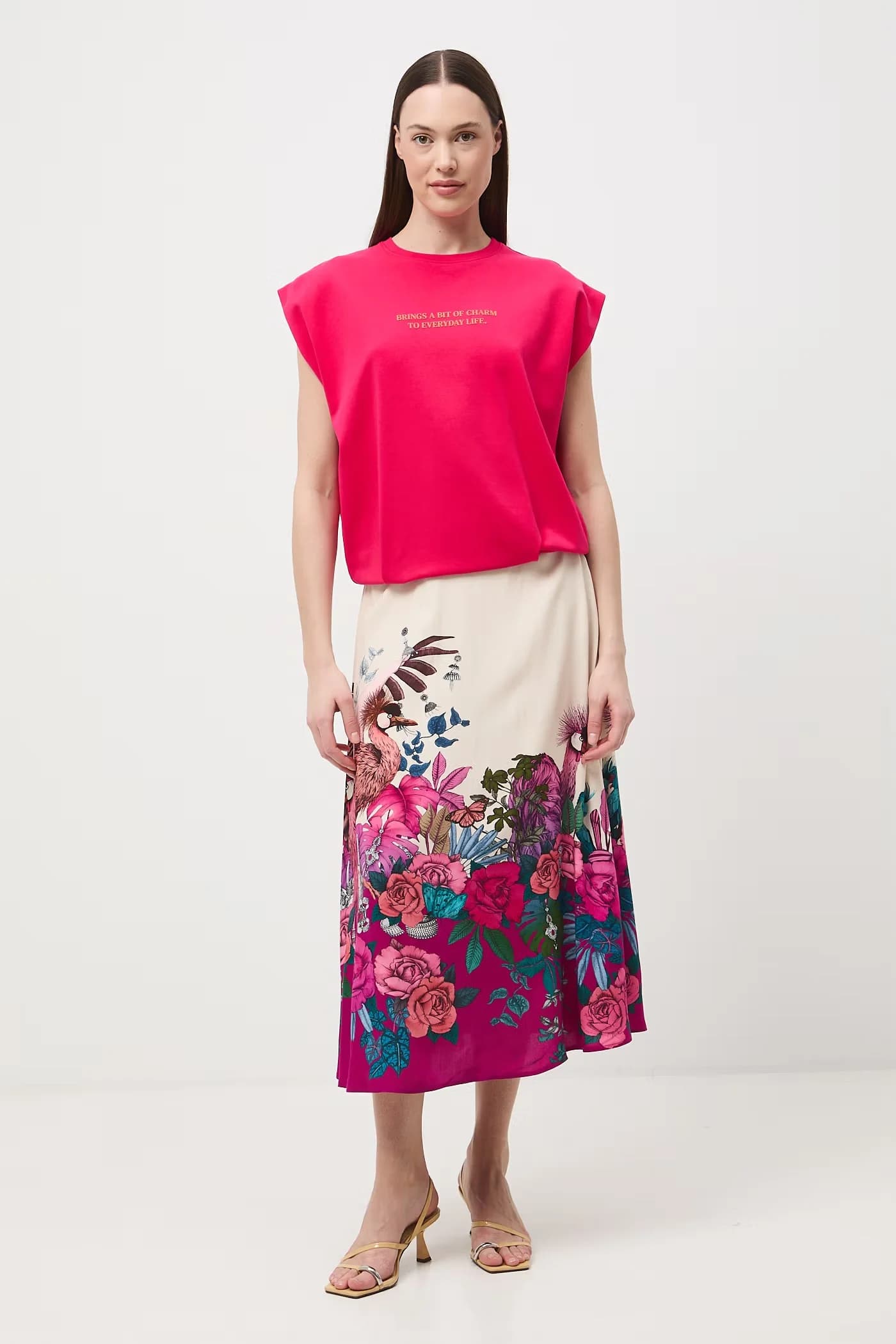 Юбка-трапеция из вискозы. - фото 3