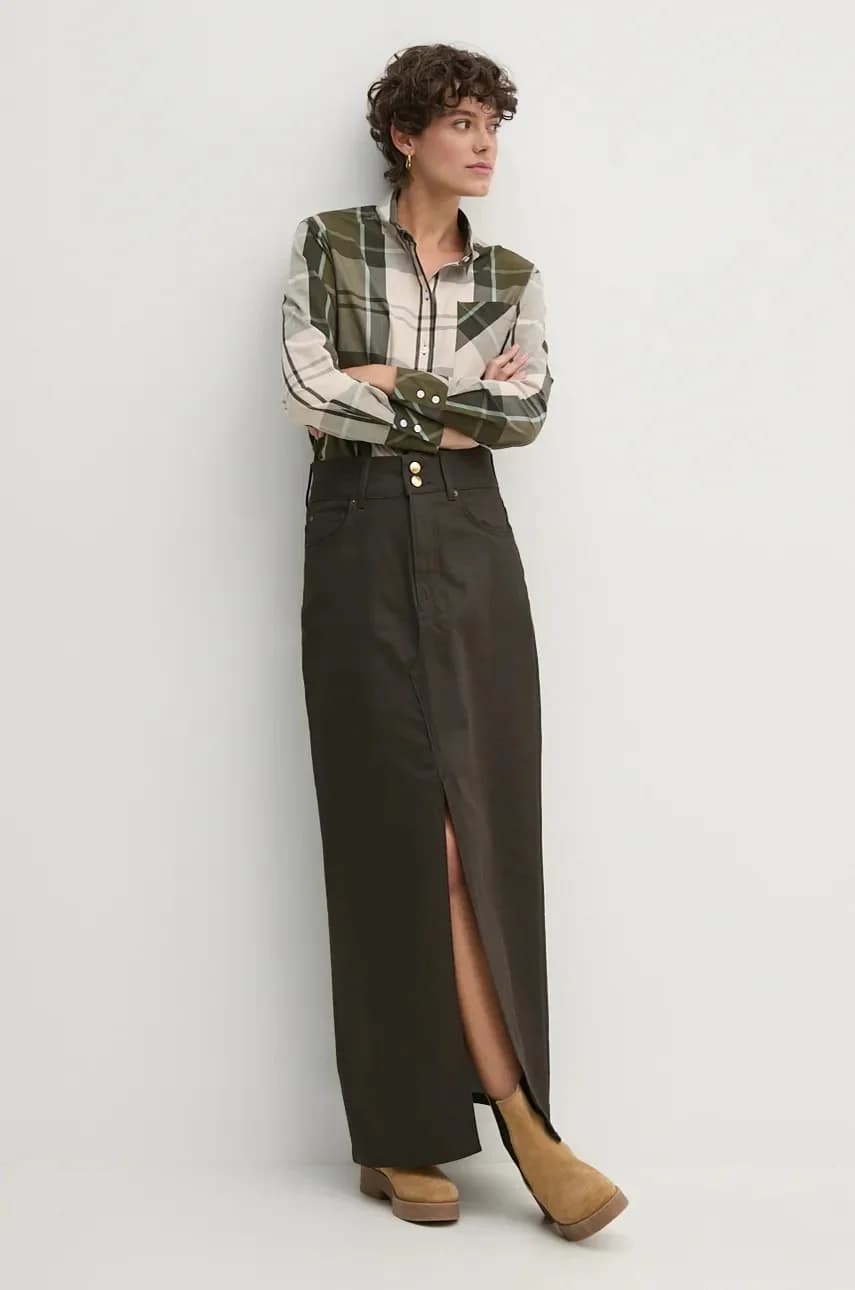 Джинсовая юбка MAXI SKIRT HW COATED - фото 2