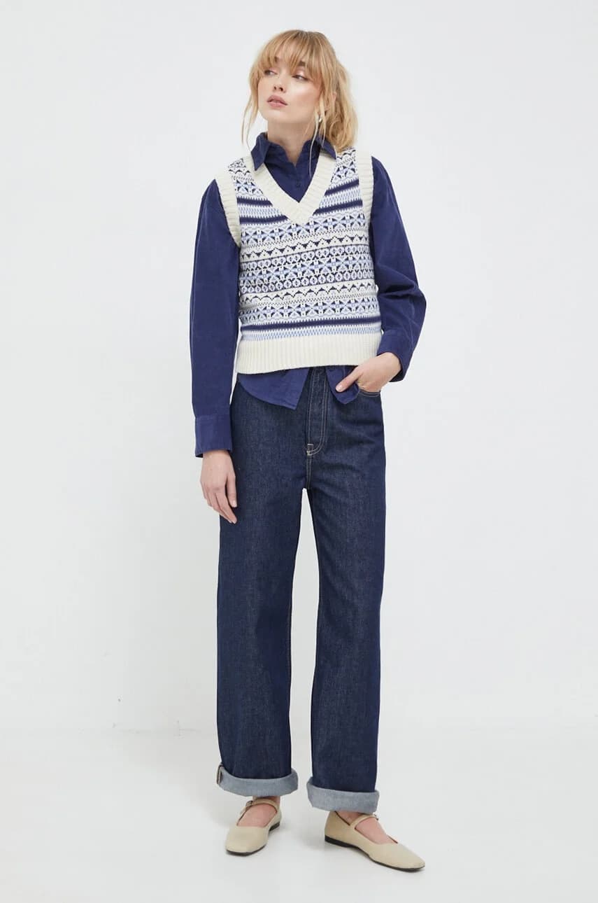 Жилет из смесовой шерсти - фото 2