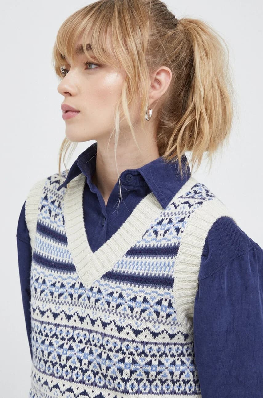 Жилет из смесовой шерсти - фото 4