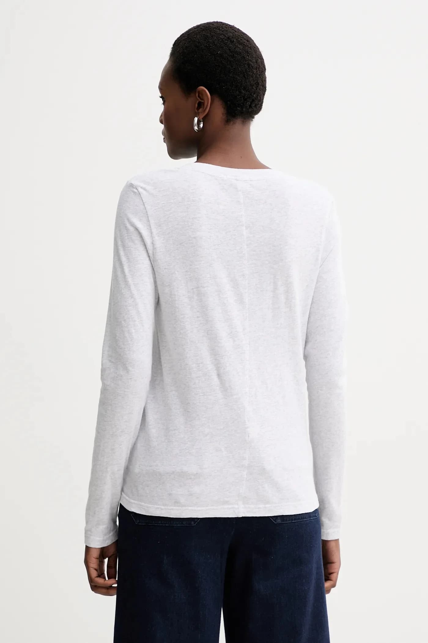 Хлопковая рубашка с длинным рукавом - фото 3