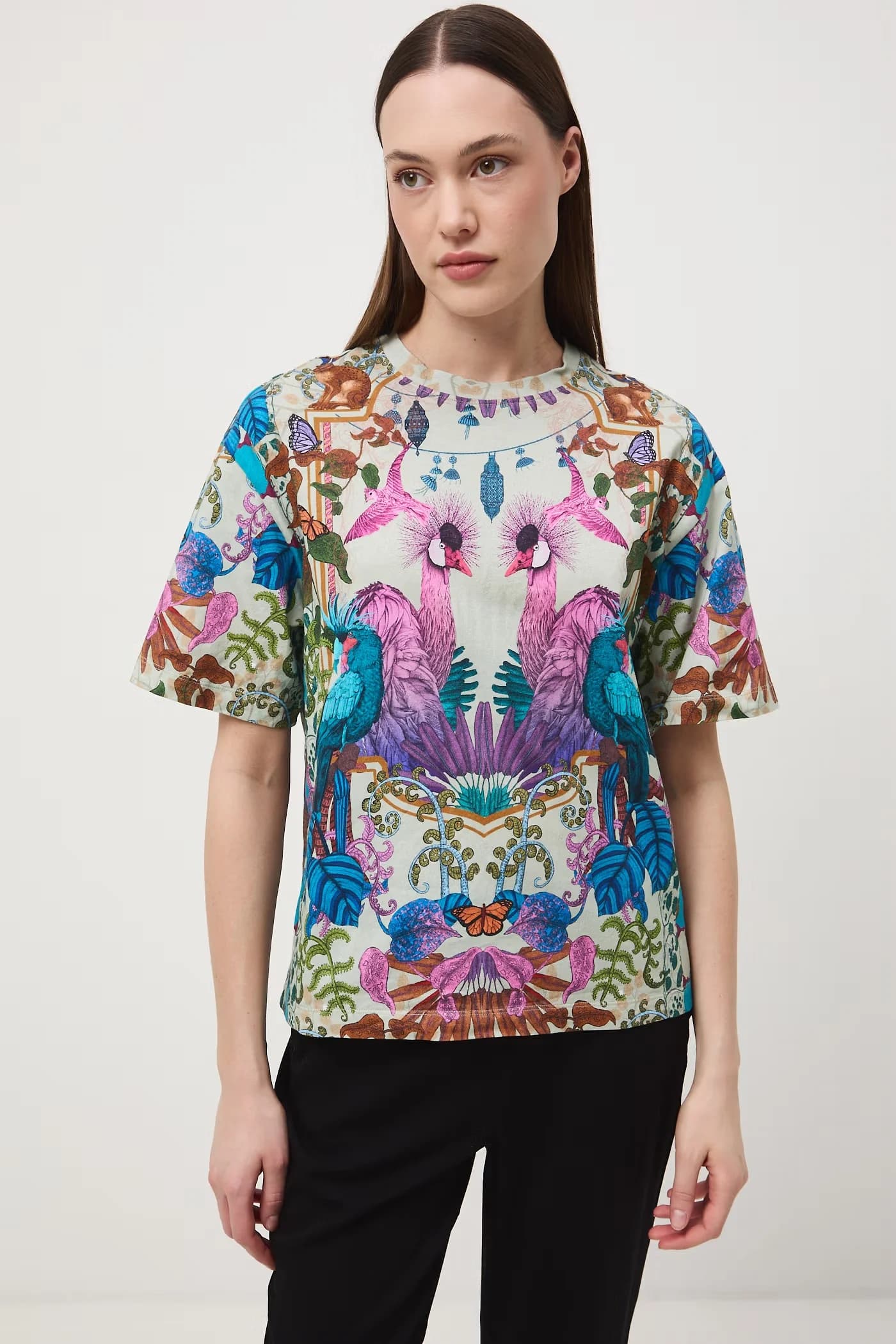 Женская хлопковая футболка оверсайз - фото 2