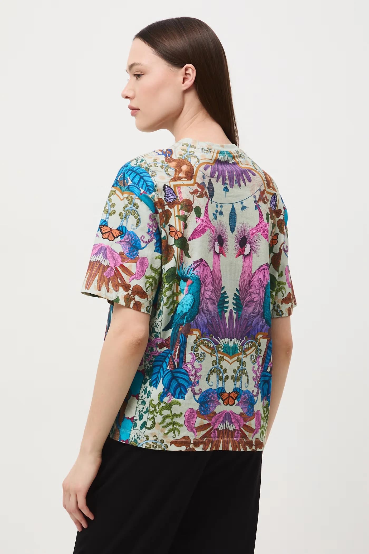 Женская хлопковая футболка оверсайз - фото 4